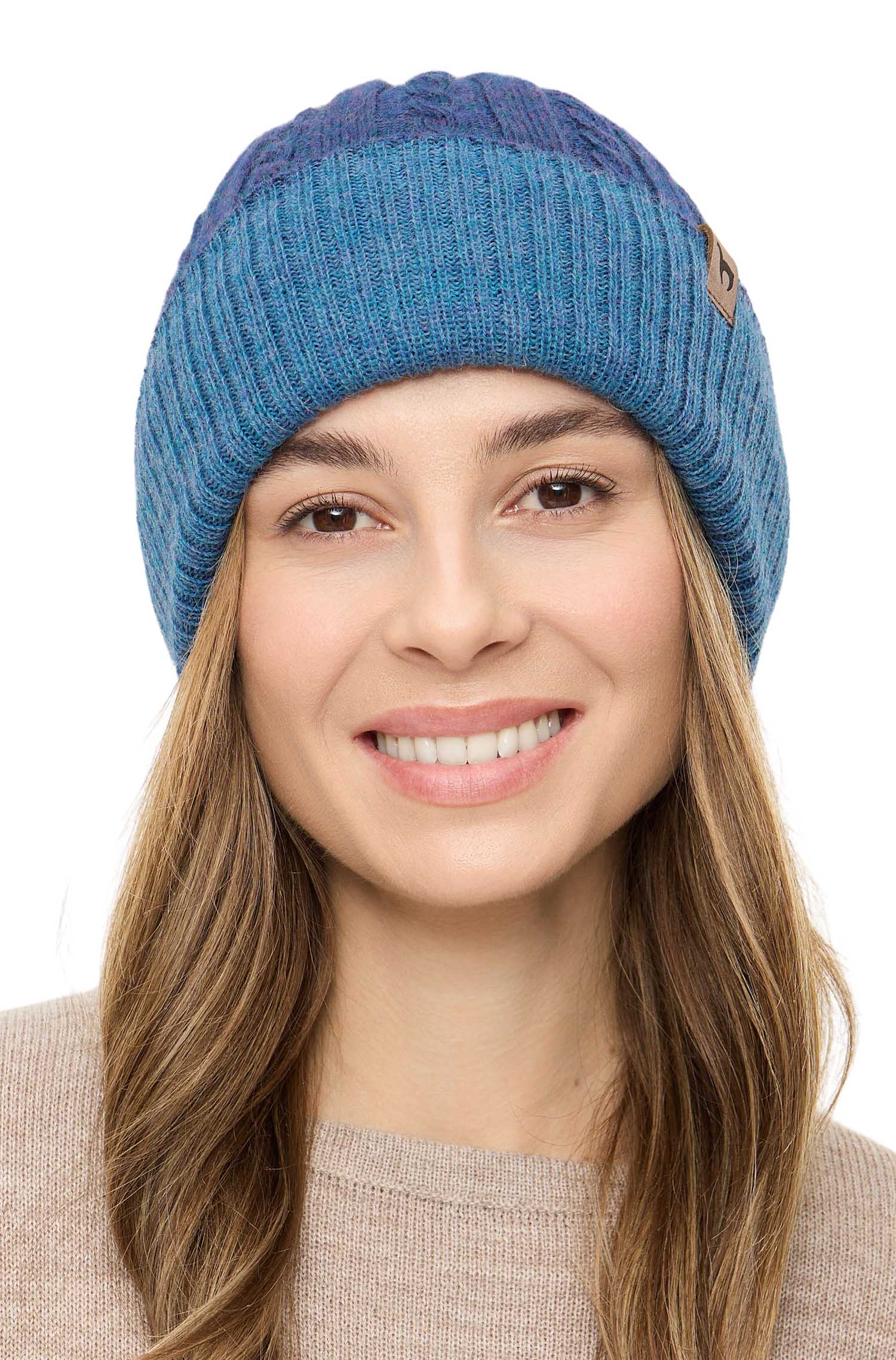 Alpaka Wendemütze SUAVE-mitternachtsblau/denim