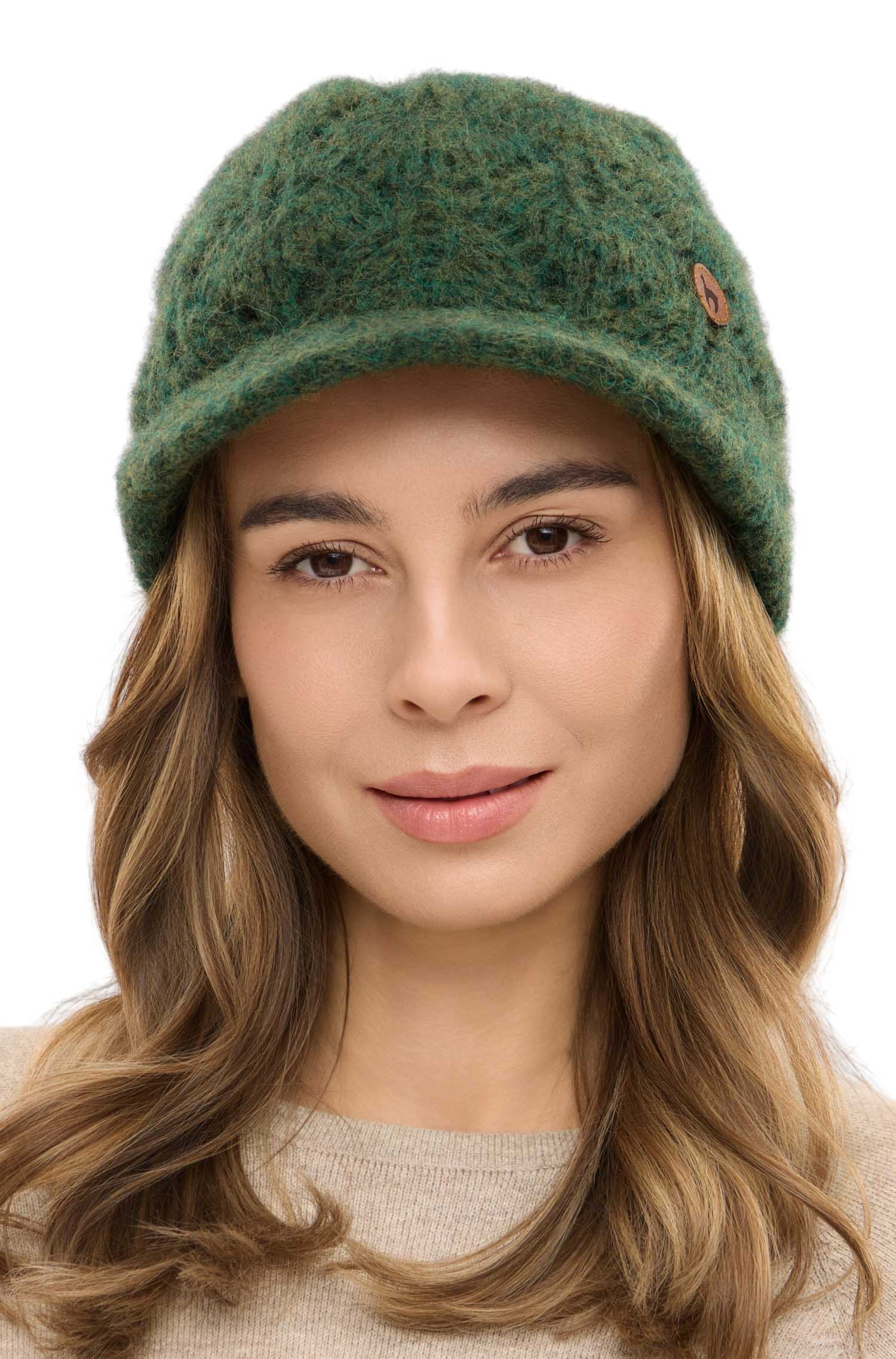 Alpaka Schirmmütze HADIA-grün