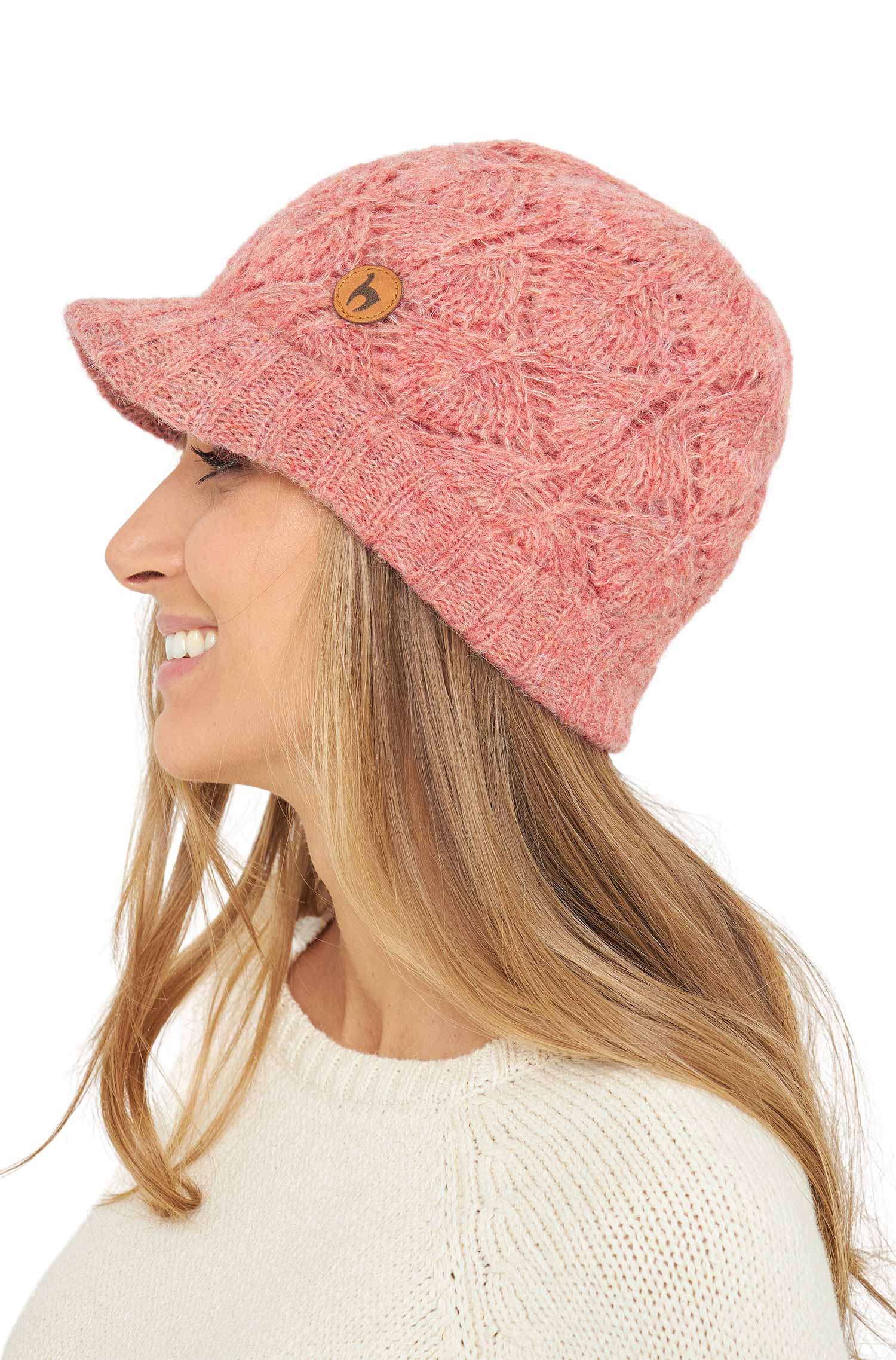 Alpaka Schirmmütze HADIA-rosa