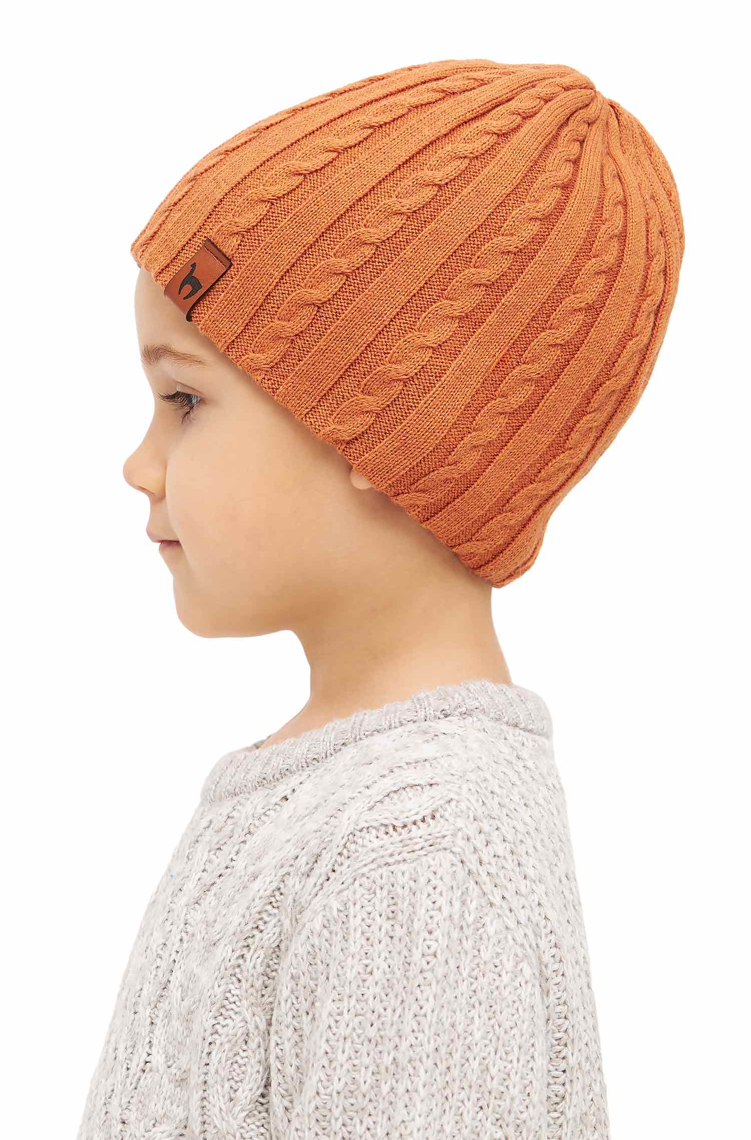 Alpaka Wendemütze ELISUAVE-orange/petrol