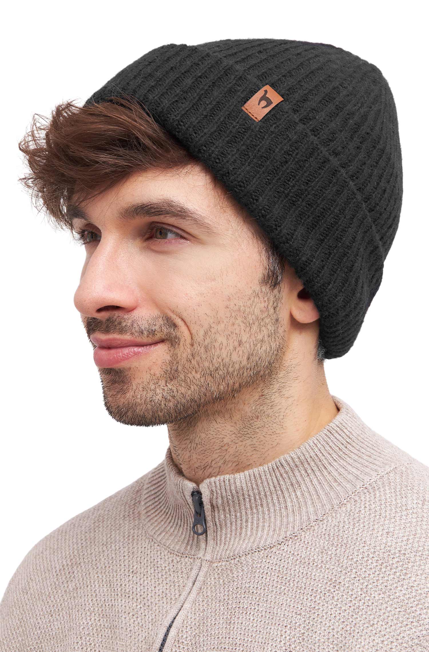 Alpaka Mütze PACA-schwarz