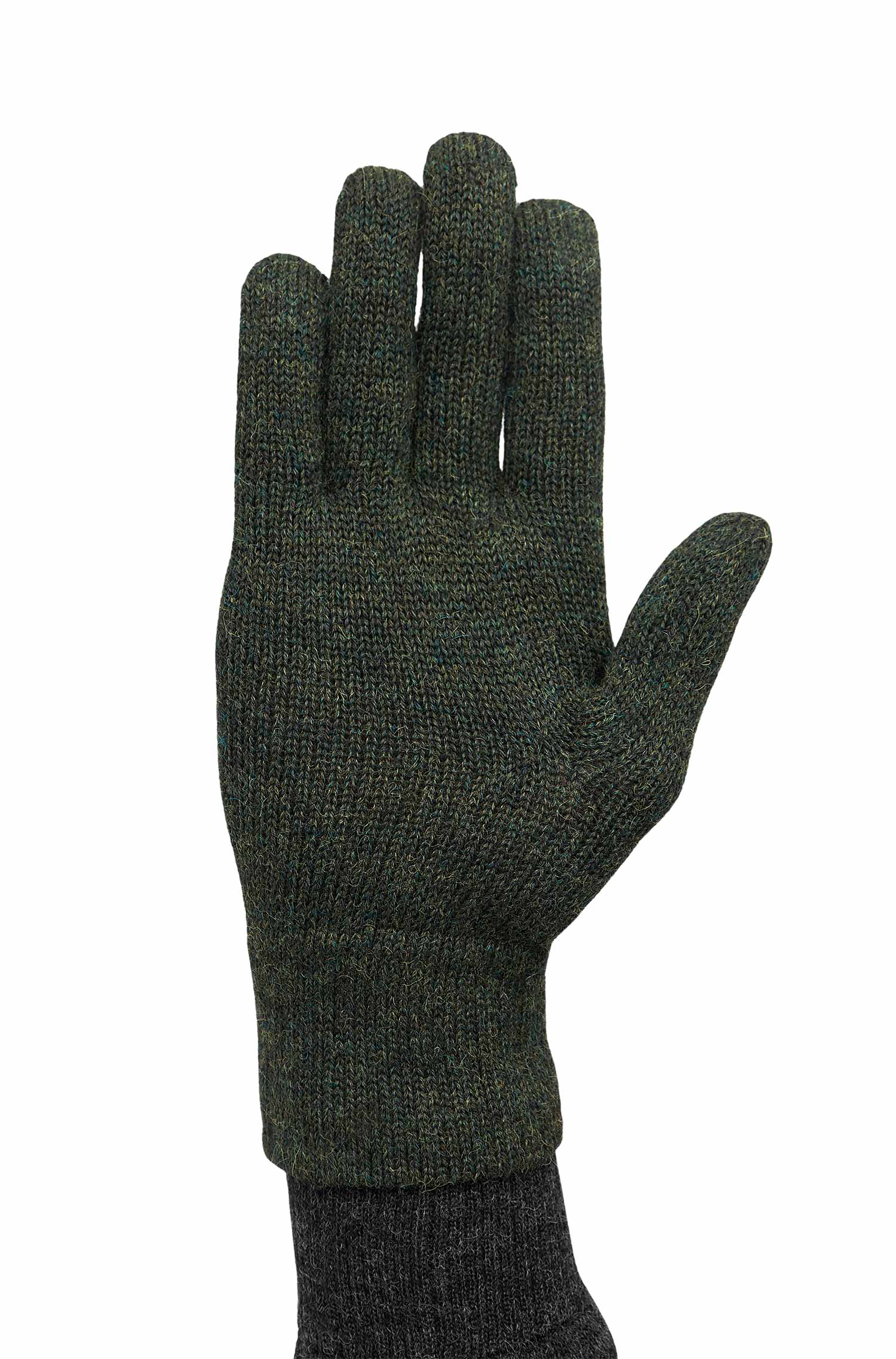 Alpaka Handschuhe UNI-tannengrün