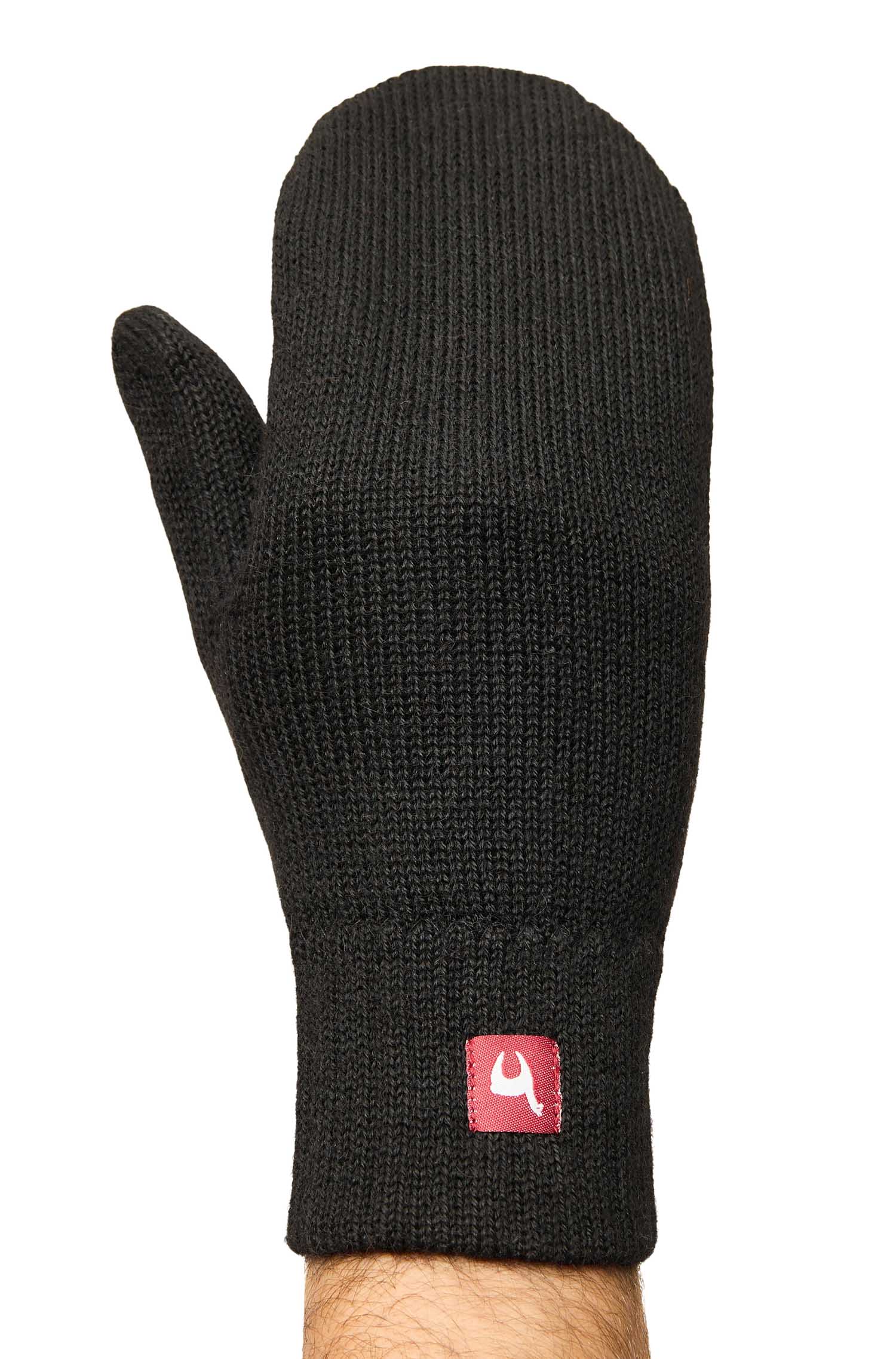 Alpaka Fausthandschuhe UNI-schwarz
