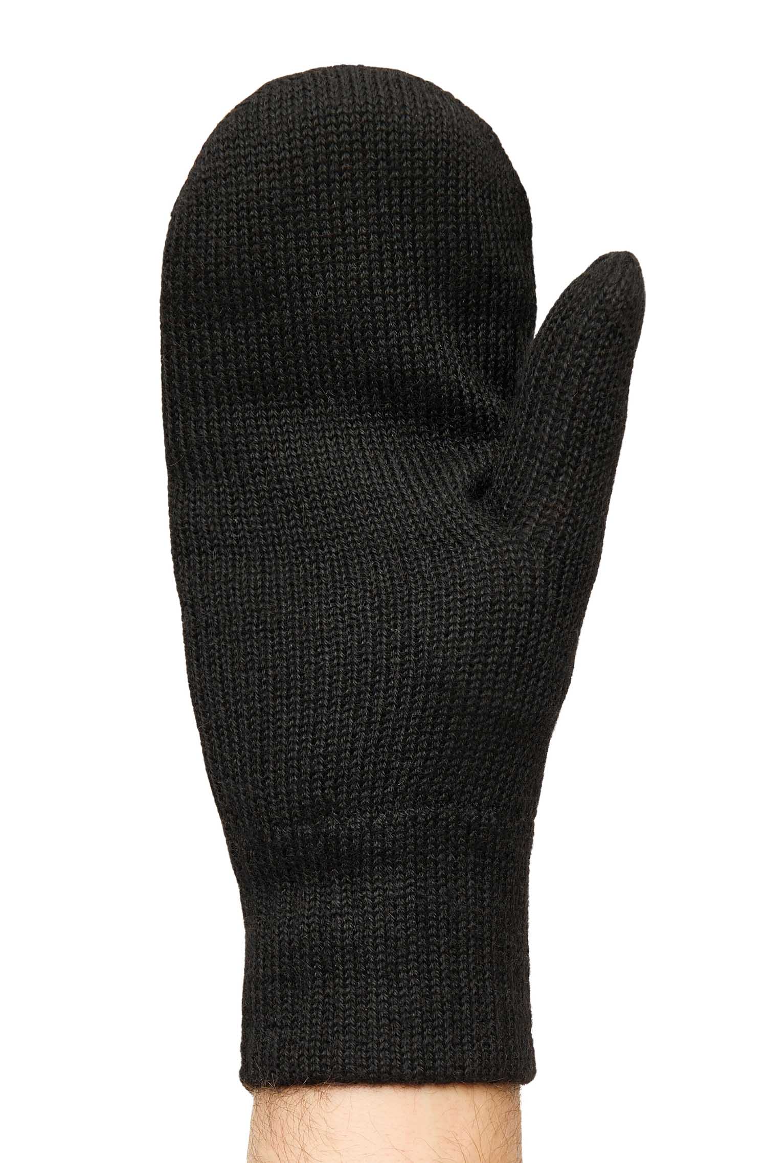 Alpaka Fausthandschuhe UNI-schwarz