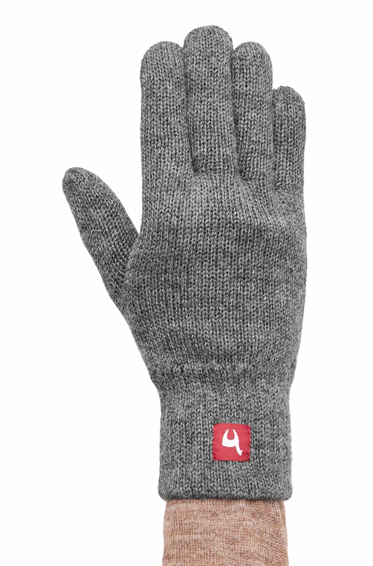 Alpaka Handschuhe UNI | gefüttert-grau