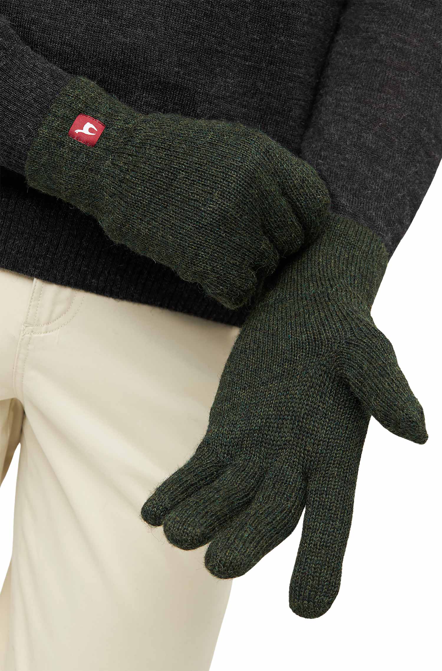 Alpaka Handschuhe UNI | gefüttert-tannengrün