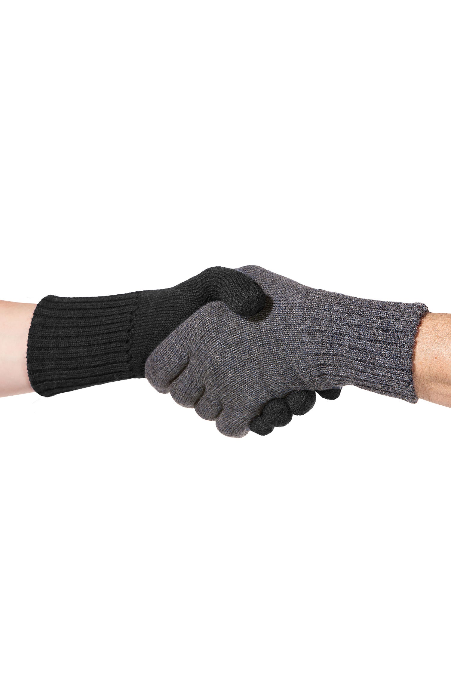 Alpaka Wendehandschuhe WENDBAR-schwarz/grau