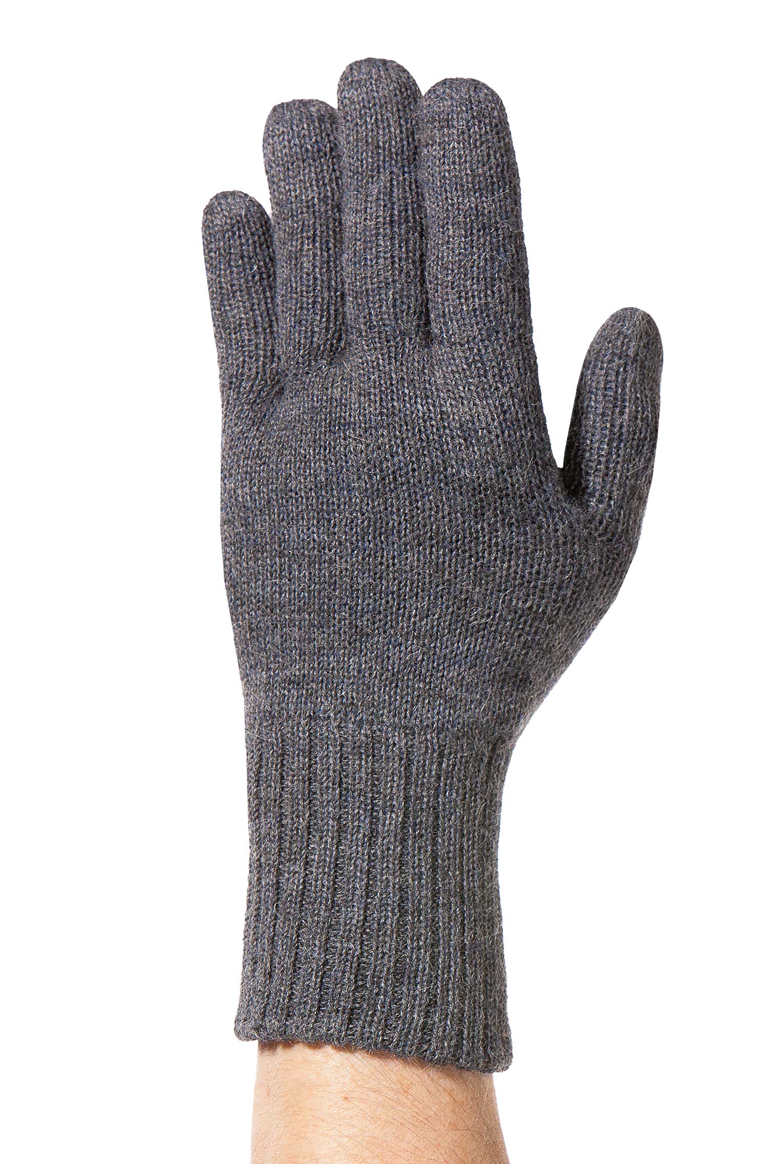 Alpaka Wendehandschuhe WENDBAR-schwarz/grau
