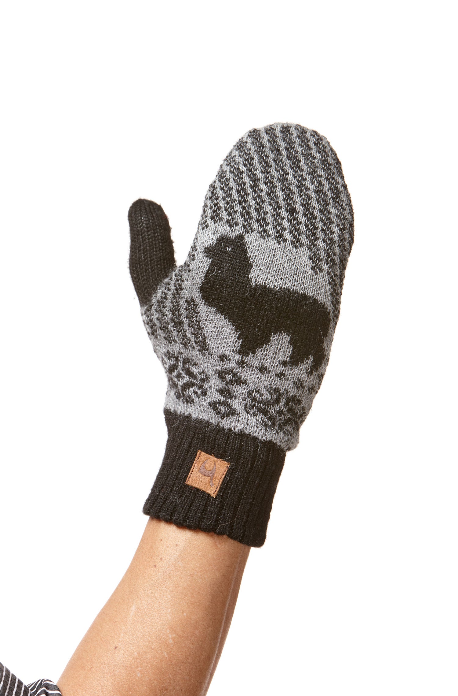 Alpaka Fäustlinge ANDINO-grau