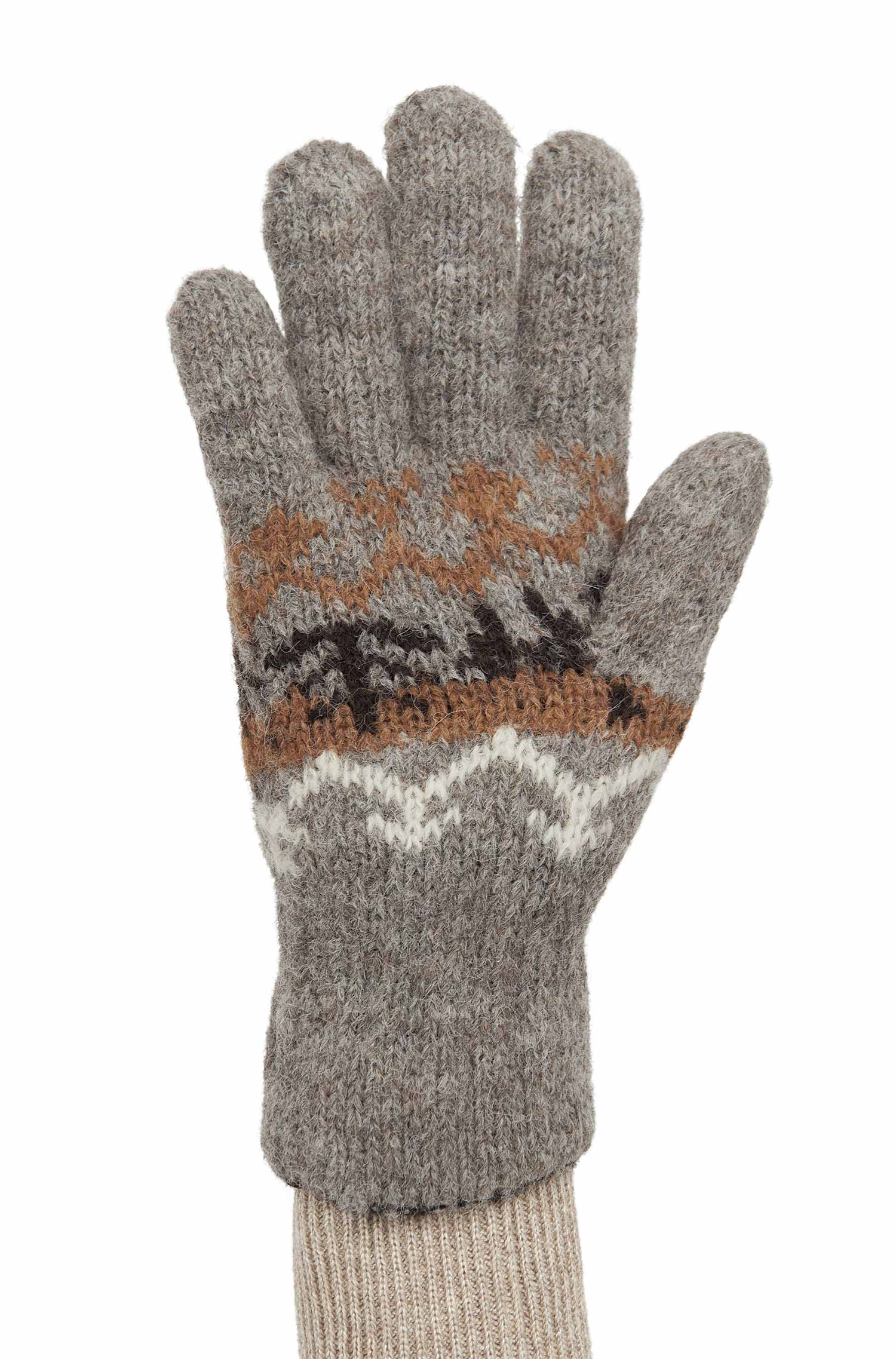 Alpaka Wendehandschuhe NATURA-anthrazit