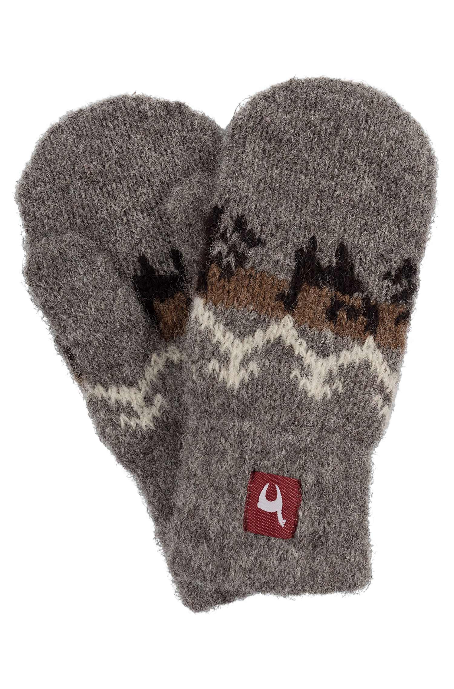 Alpaka Fäustlinge NATURA | 4-6 Jahre-anthrazit