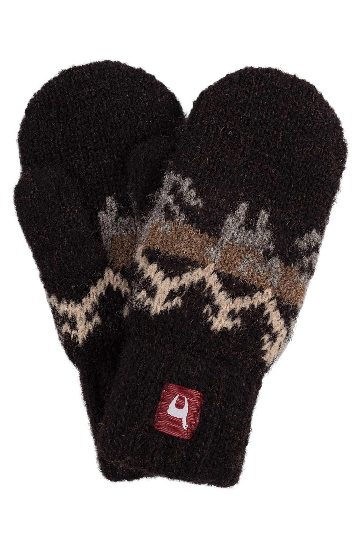 Alpaka Fäustlinge NATURA | 4-6 Jahre-dunkelbraun