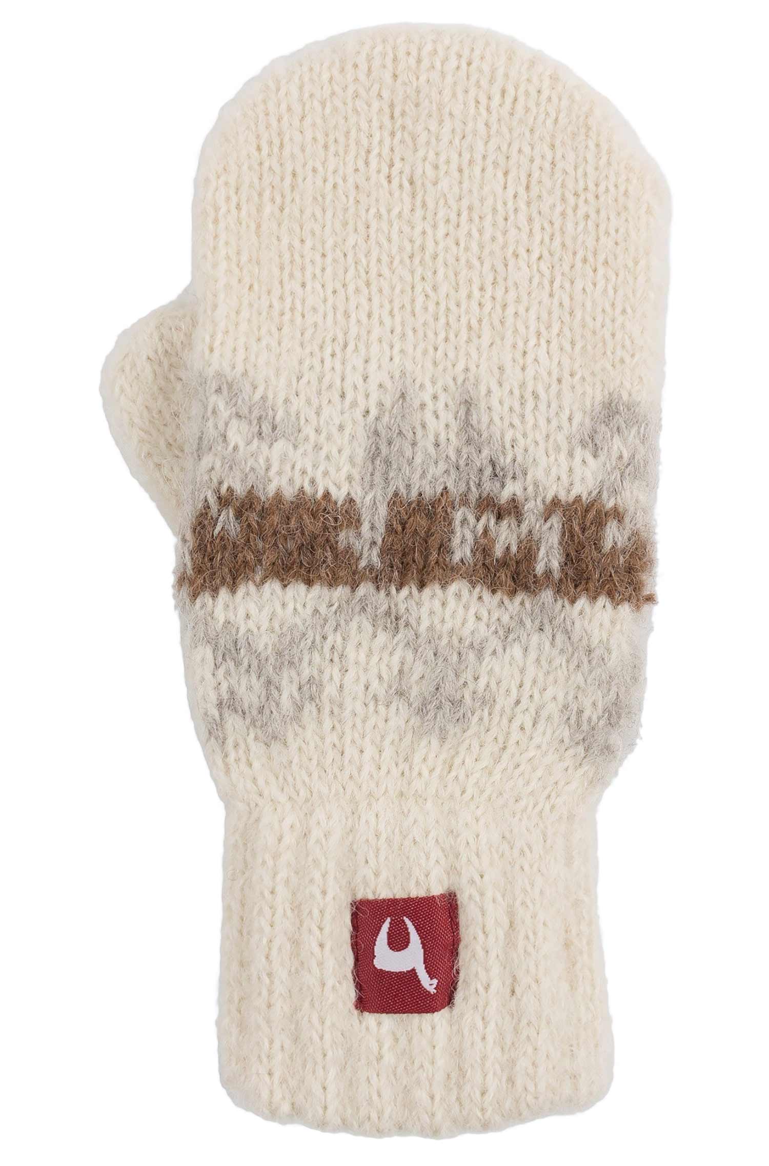 Alpaka Fäustlinge NATURA | 4-6 Jahre-weiss