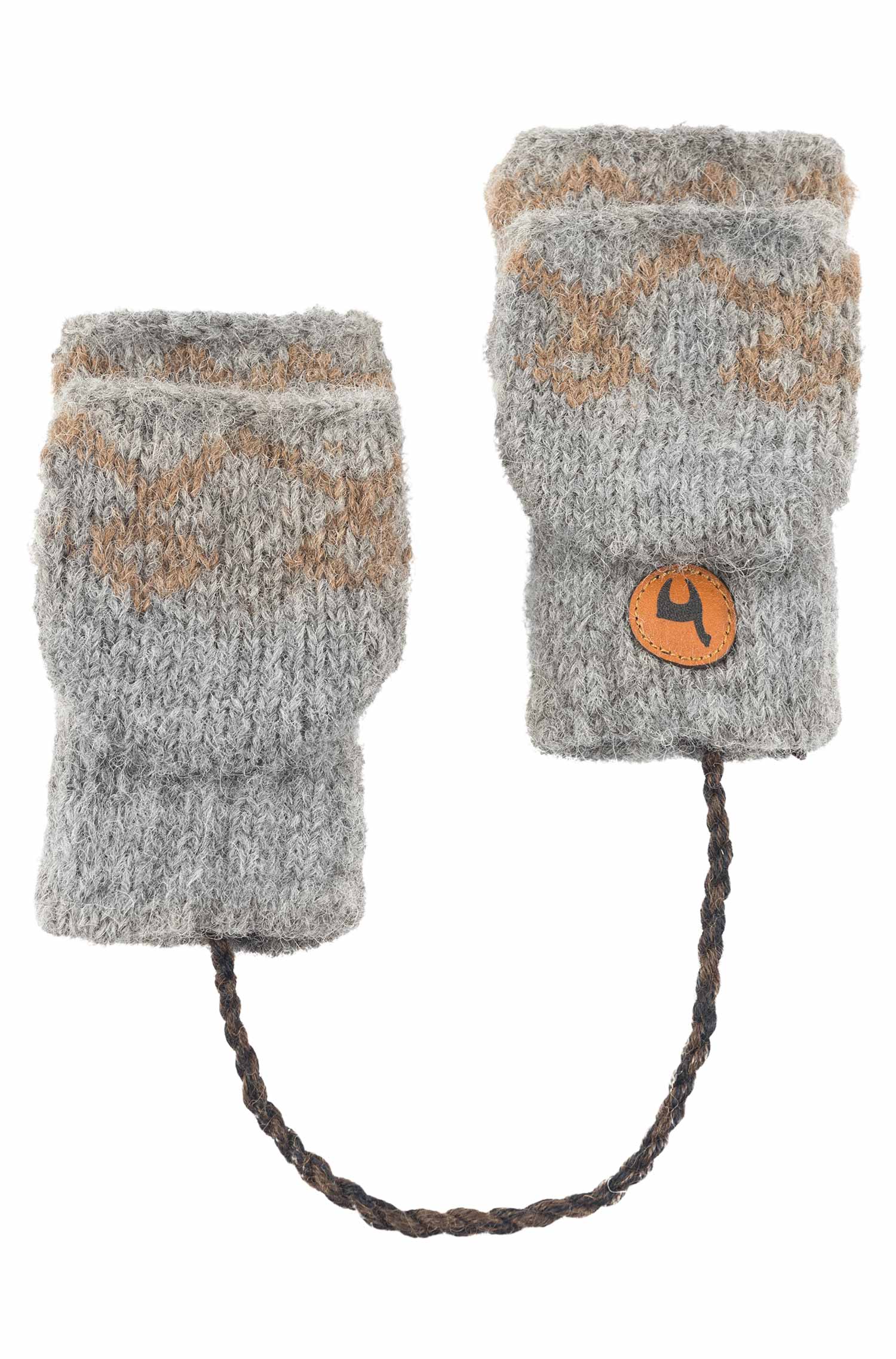 Alpaka Känguru Handschuhe NATURA-anthrazit