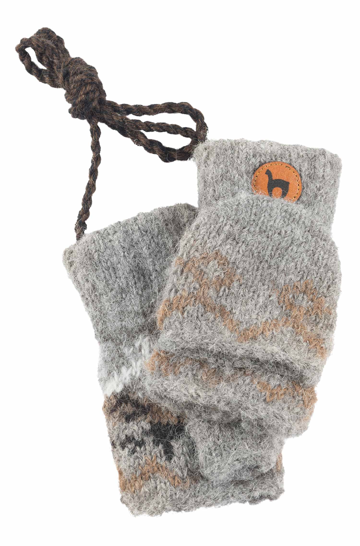 Alpaka Känguru Handschuhe NATURA-anthrazit