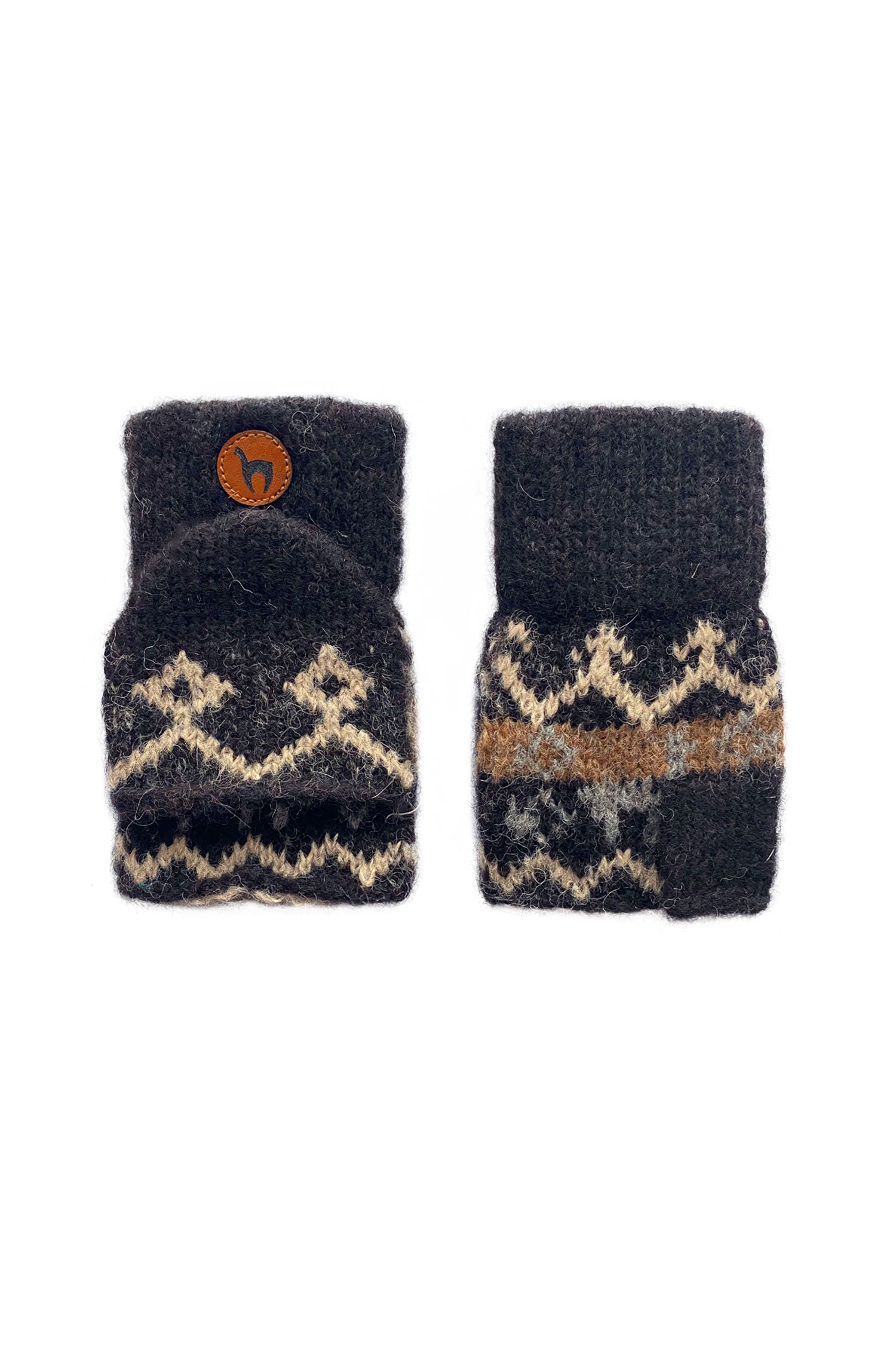 Kinder Känguru Handschuhe NATURA-dunkelbraun