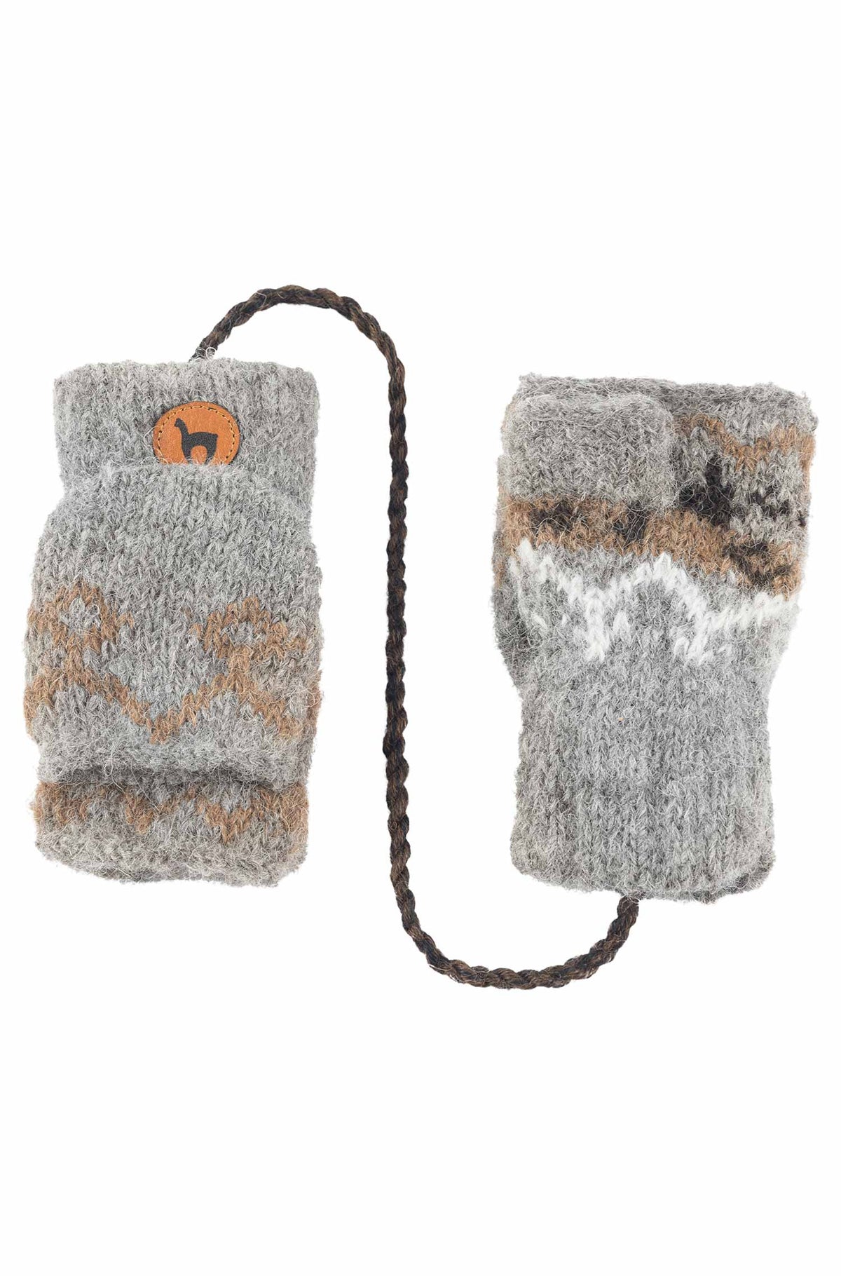 Kinder Känguru Handschuhe NATURA-dunkelbraun