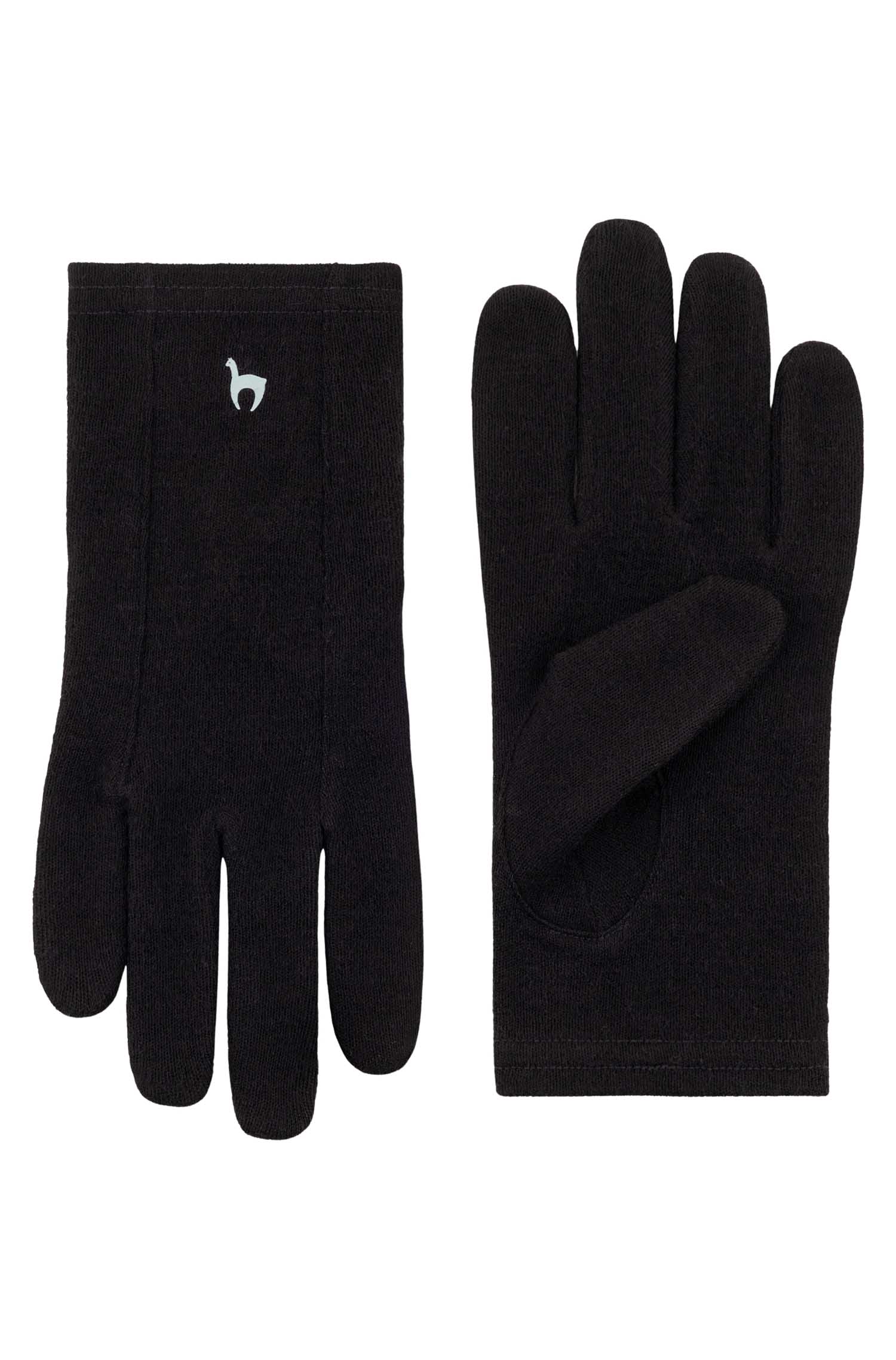 Alpaka Fingerhandschuh THERMO LAYER-schwarz