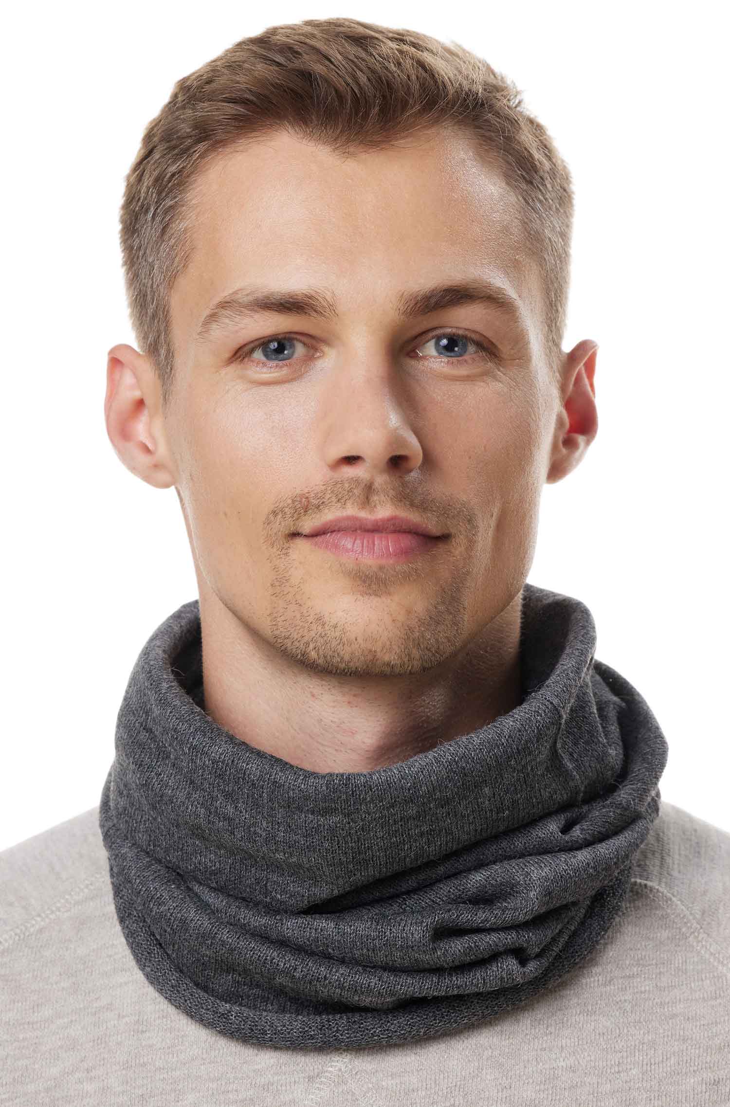 Alpaka Loopschal BERG-grau