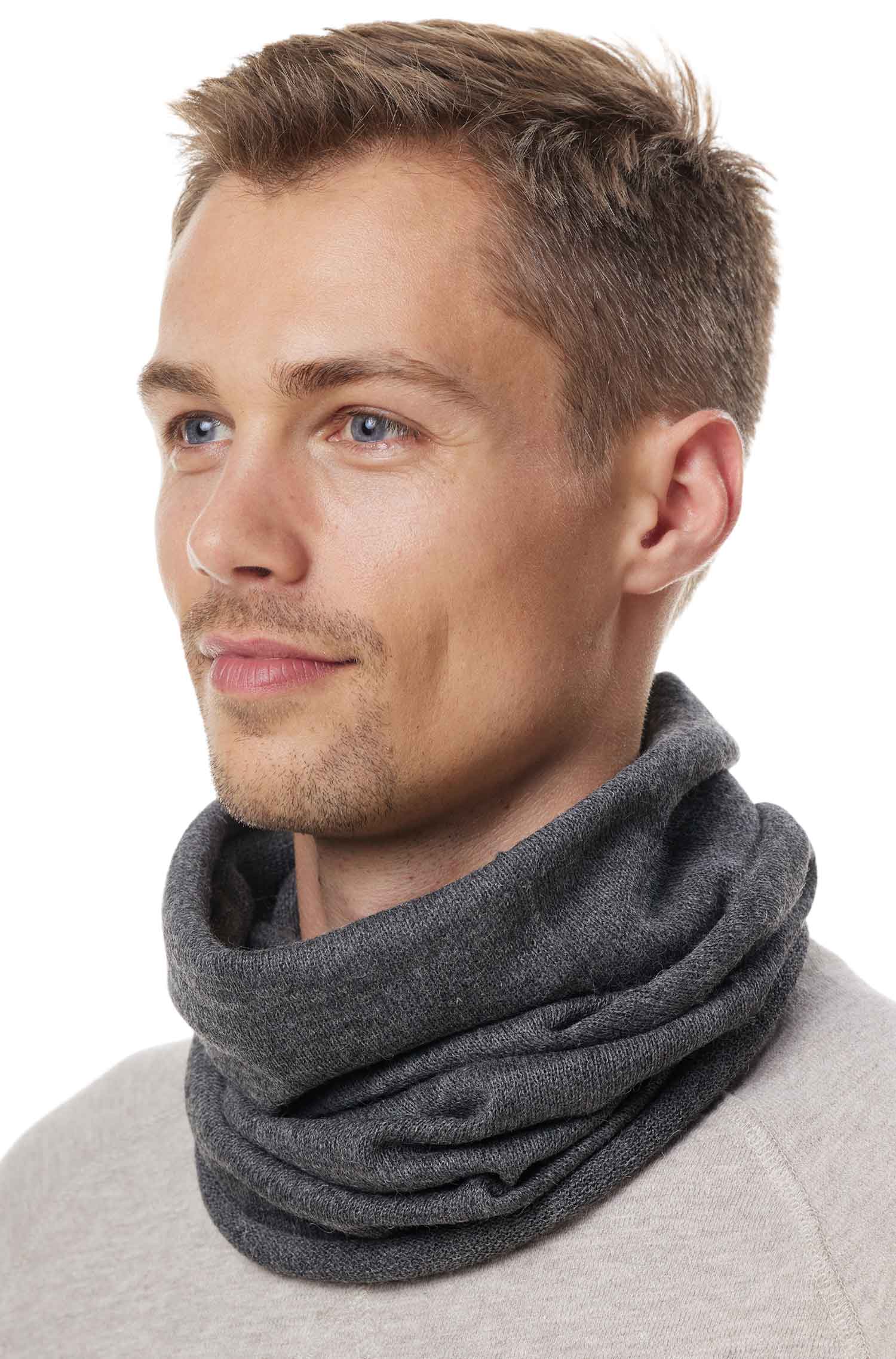 Alpaka Loopschal BERG-grau