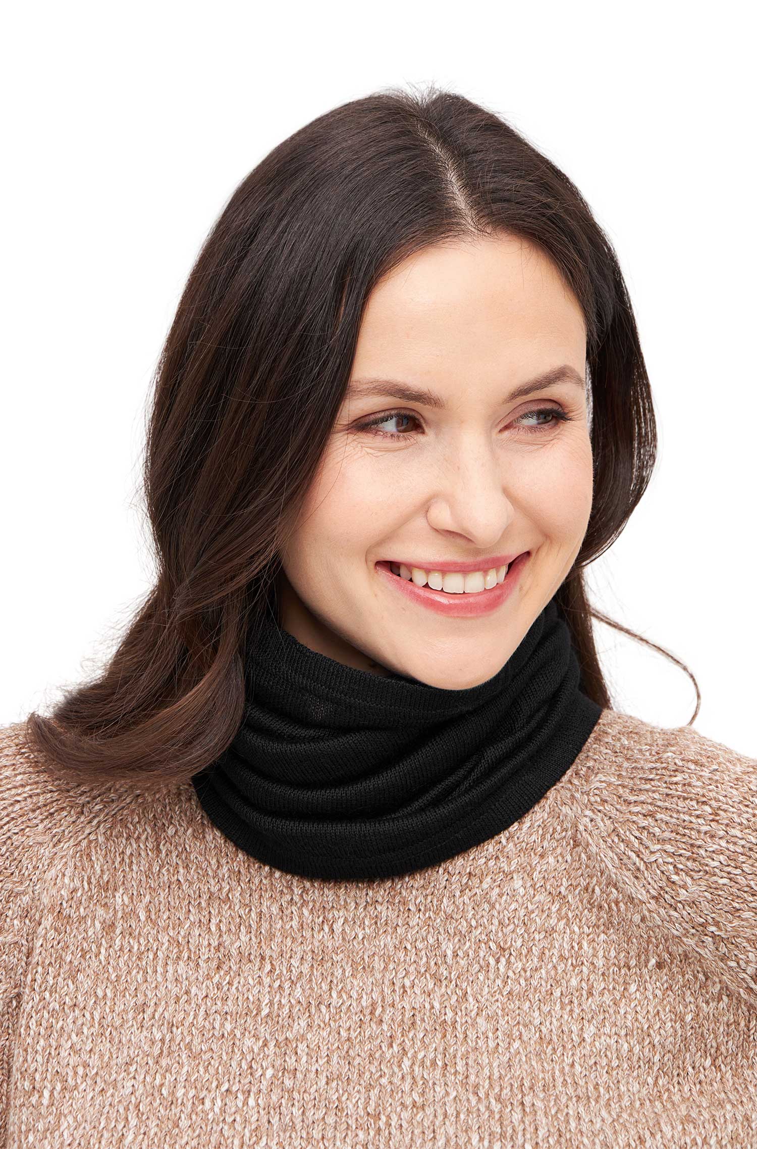 Alpaka Loopschal BERG-schwarz