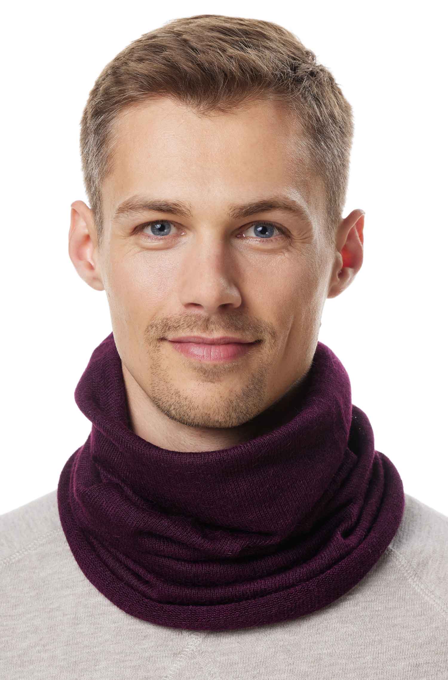 Alpaka Loopschal BERG-violett