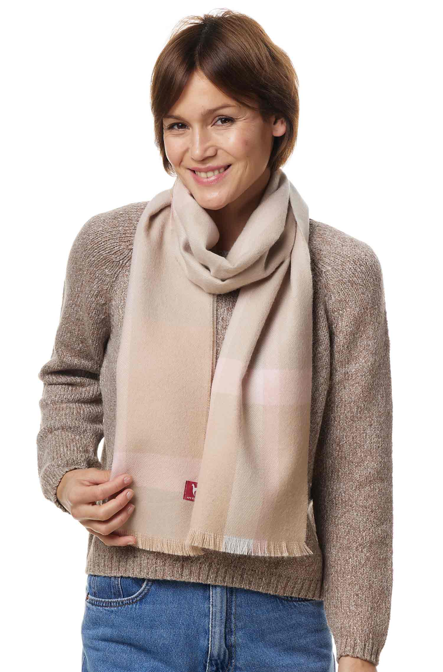 Alpaka Webschal GALANO-beige