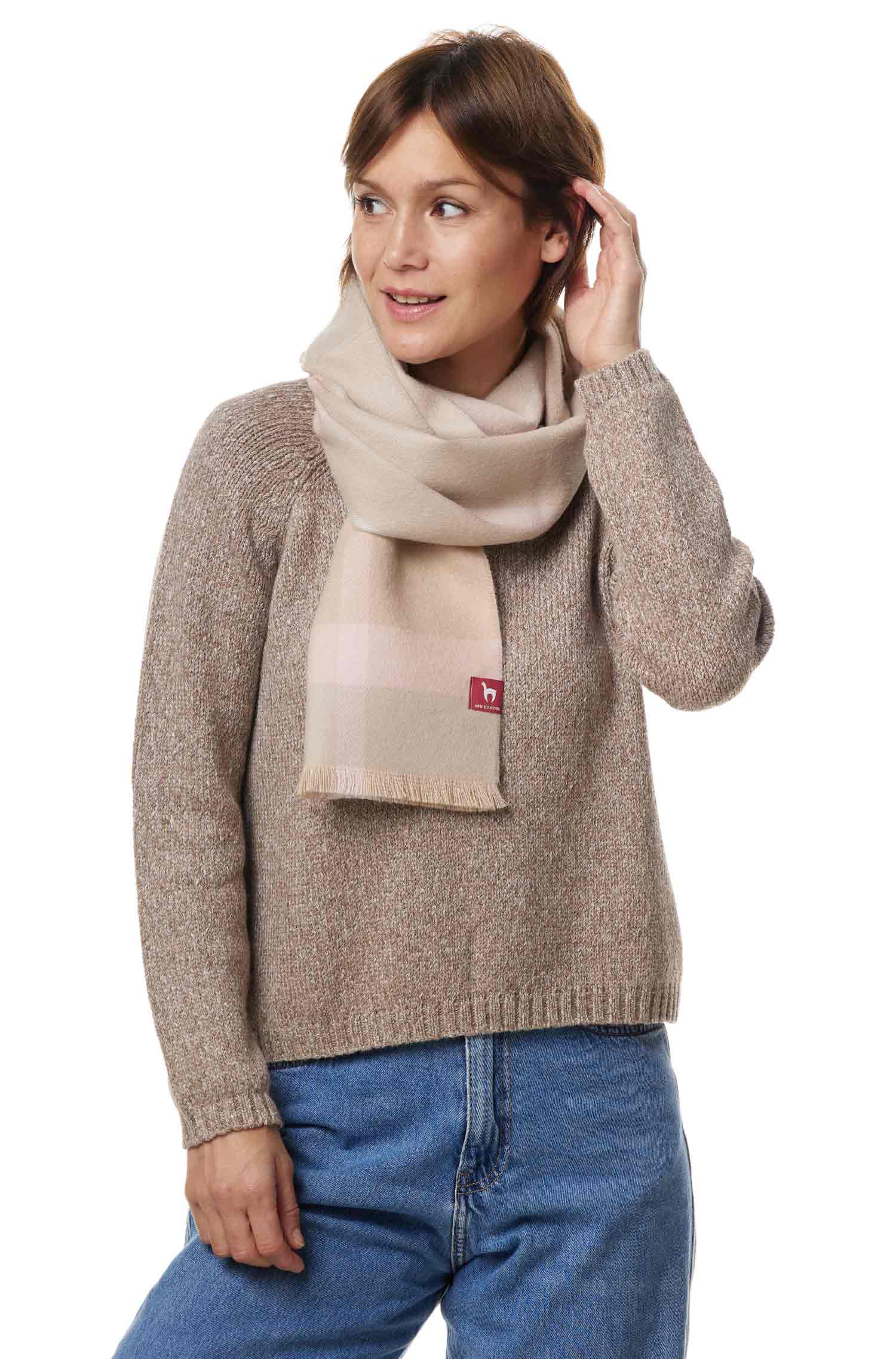 Alpaka Webschal GALANO-beige