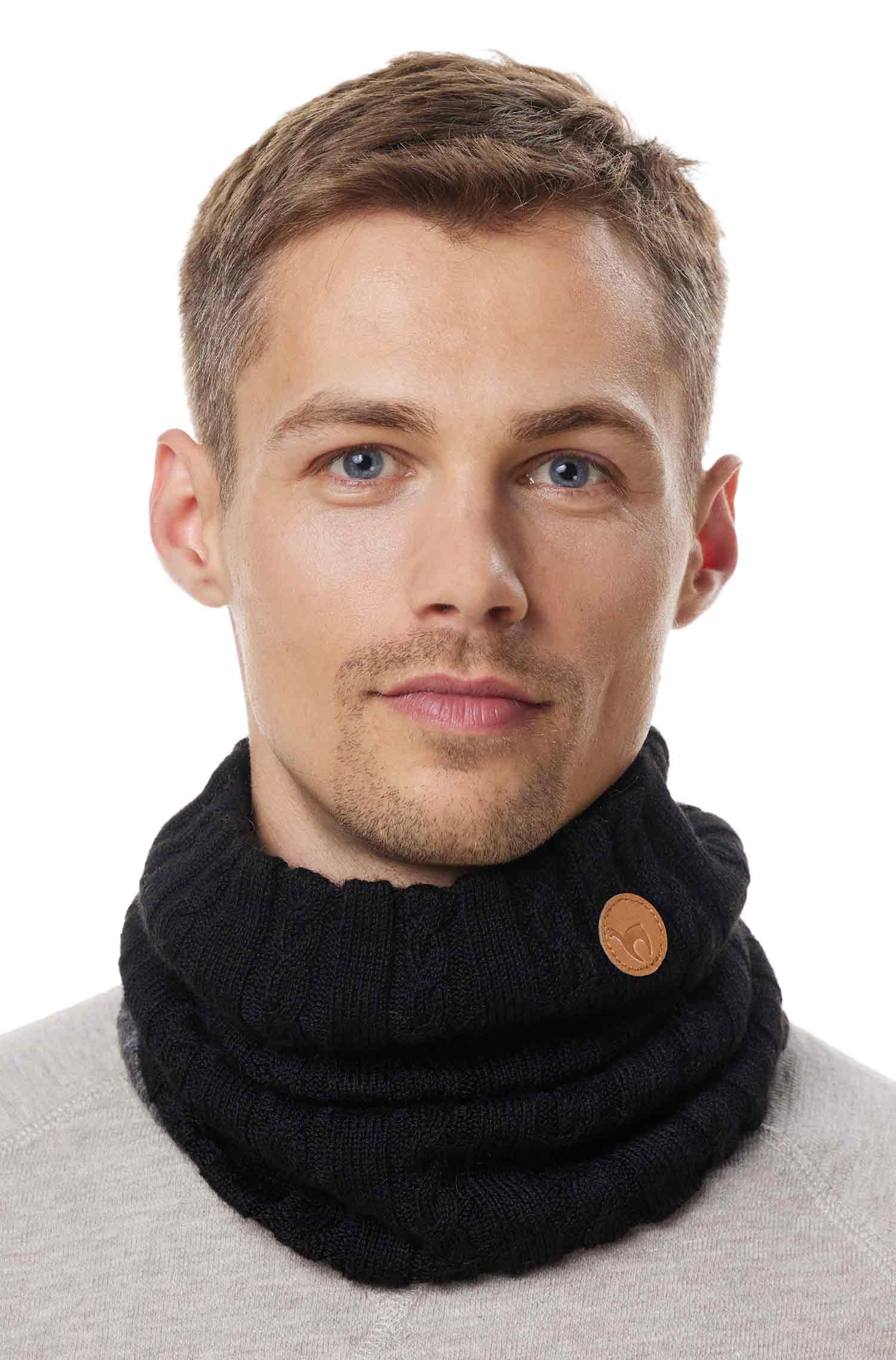 Alpaka Loopschal SUAVE-schwarz