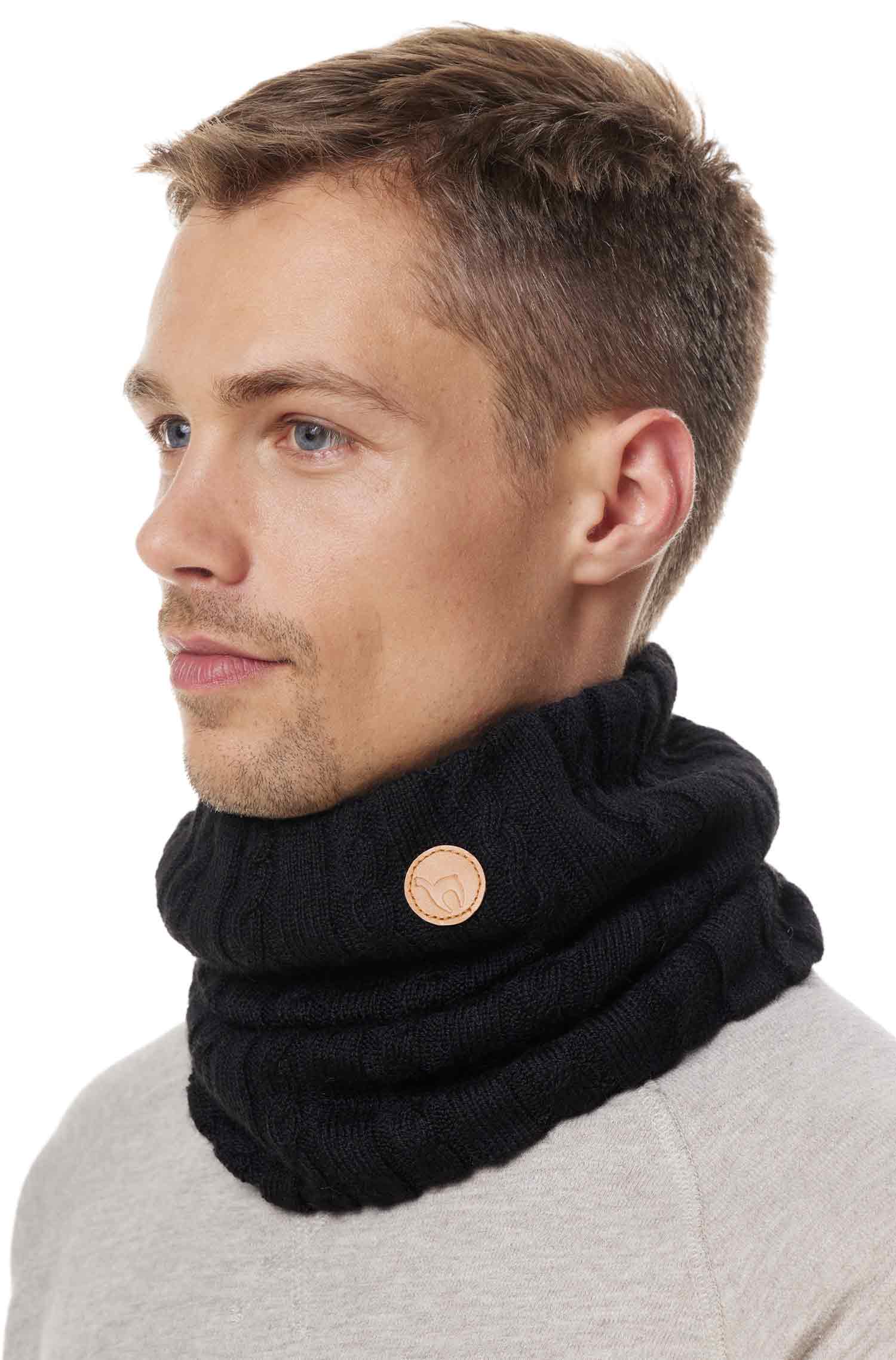 Alpaka Loopschal SUAVE-schwarz
