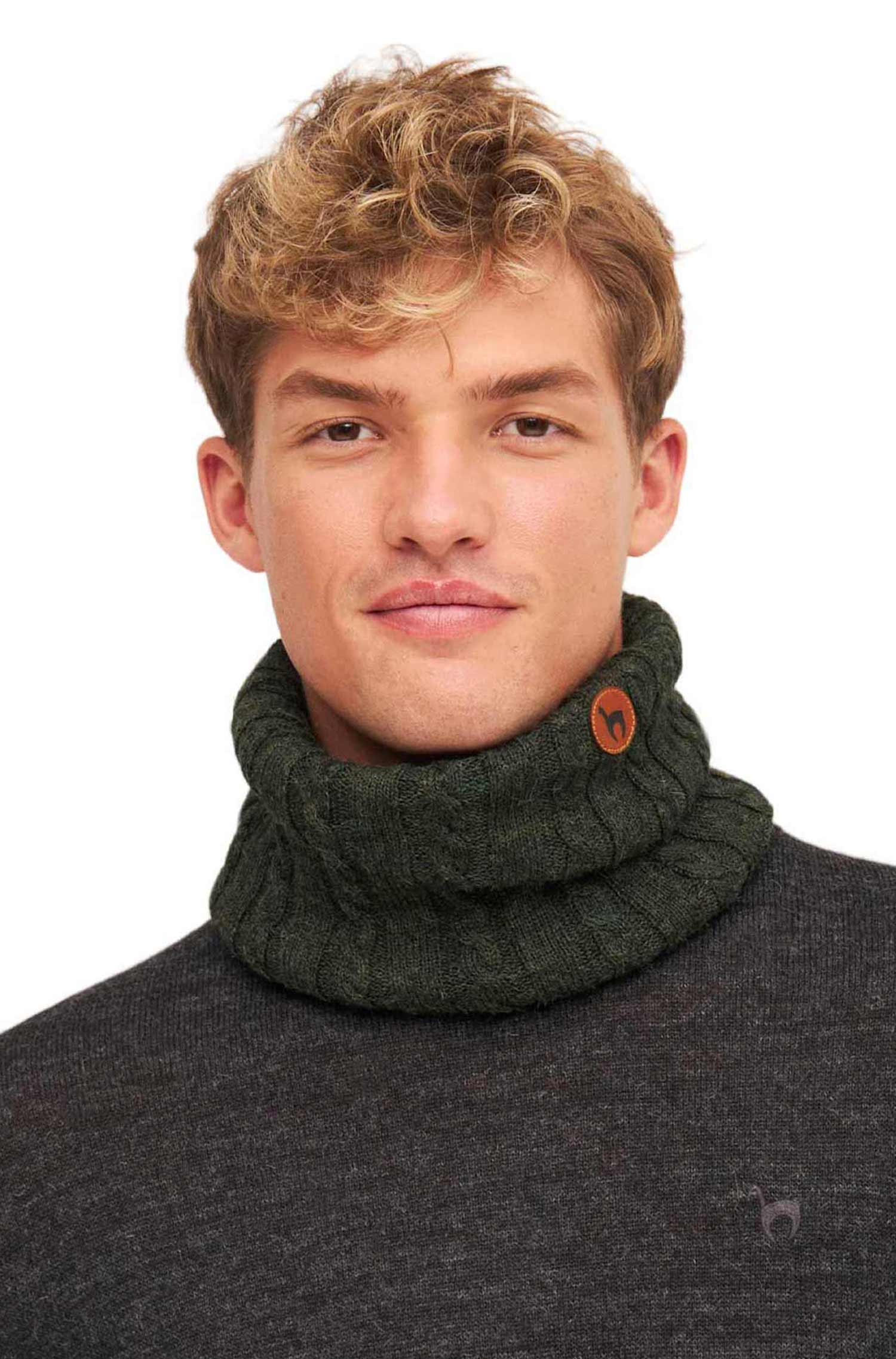 Alpaka Loopschal SUAVE-tannengrün