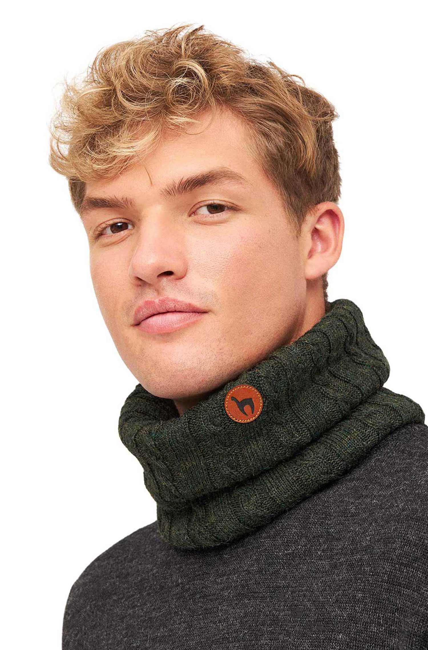 Alpaka Loopschal SUAVE-tannengrün