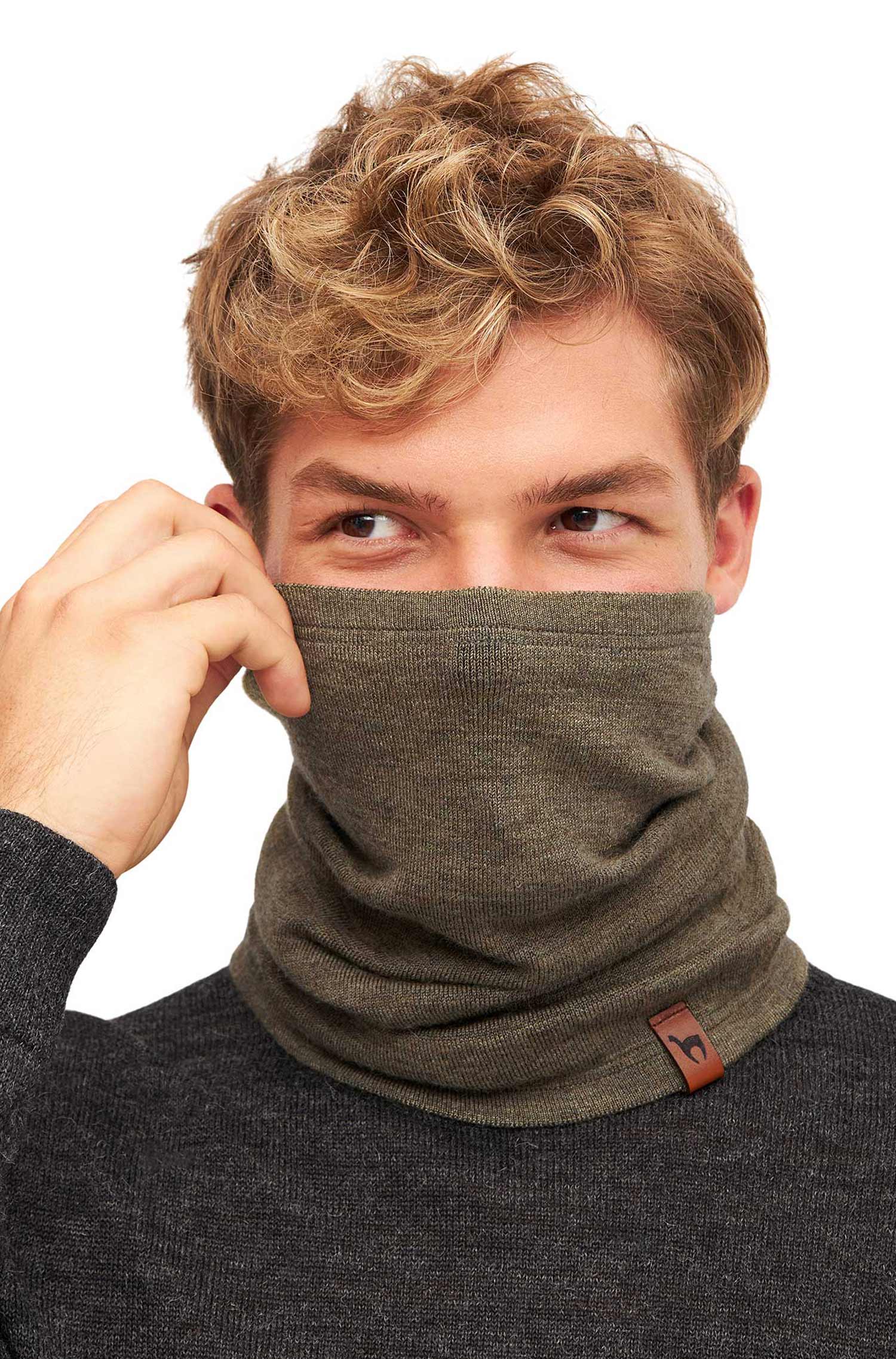 Alpaka Loopschal ROYAL ALPACA SPORT-khaki