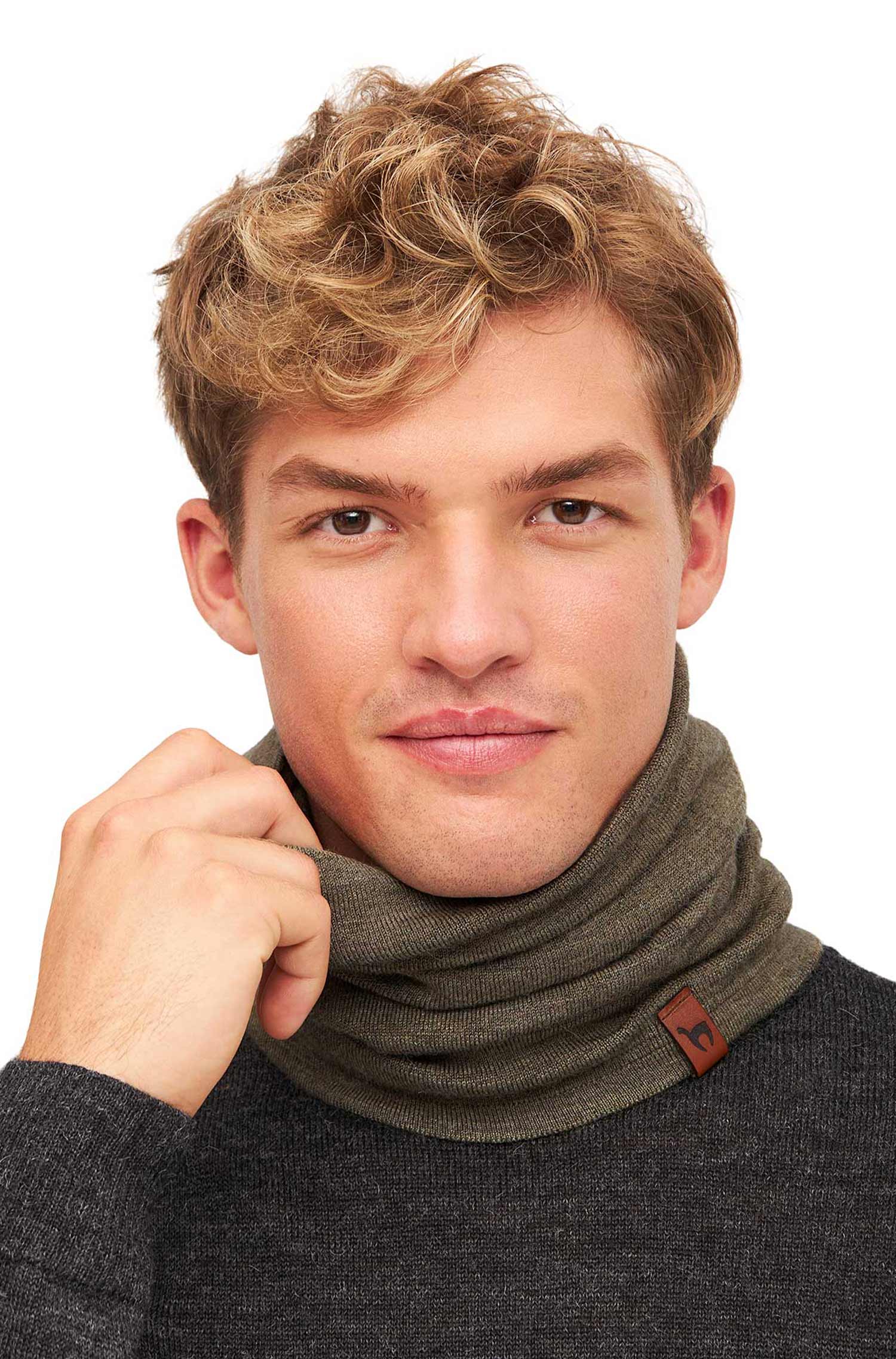 Alpaka Loopschal ROYAL ALPACA SPORT-khaki