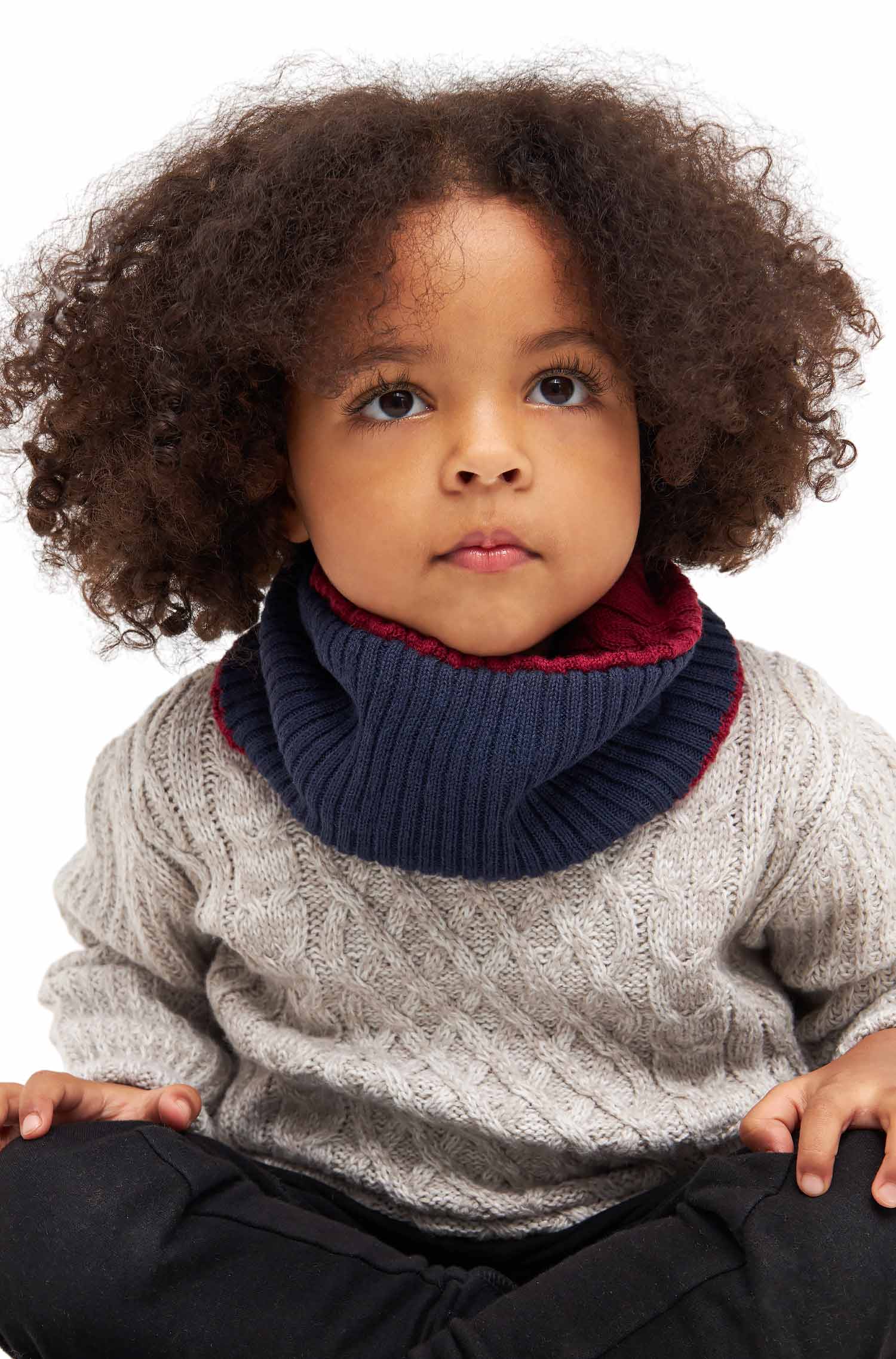 Alpaka Loopschal ELISUAVE-rot/blau