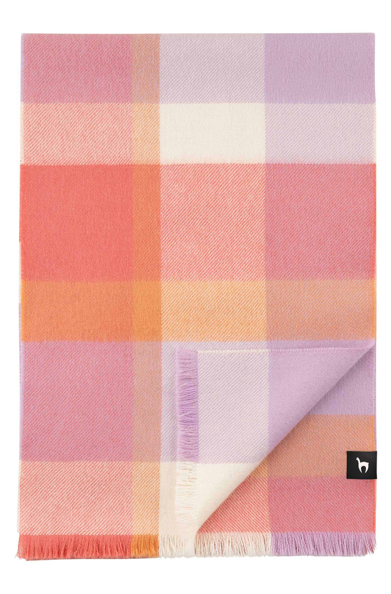 Alpaka Webschal AMIGO-peach/rose