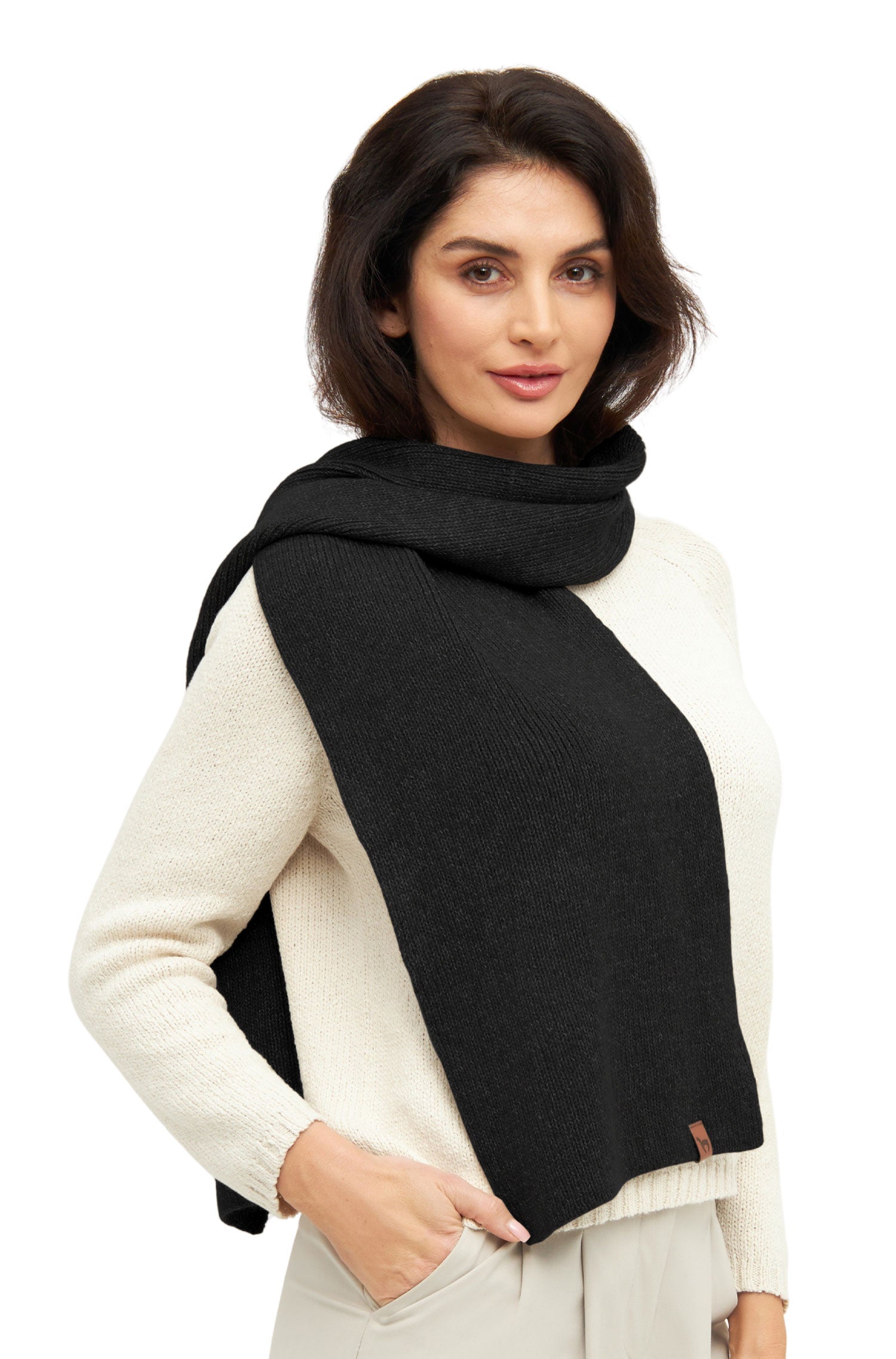 Alpaka Schal PACA-schwarz