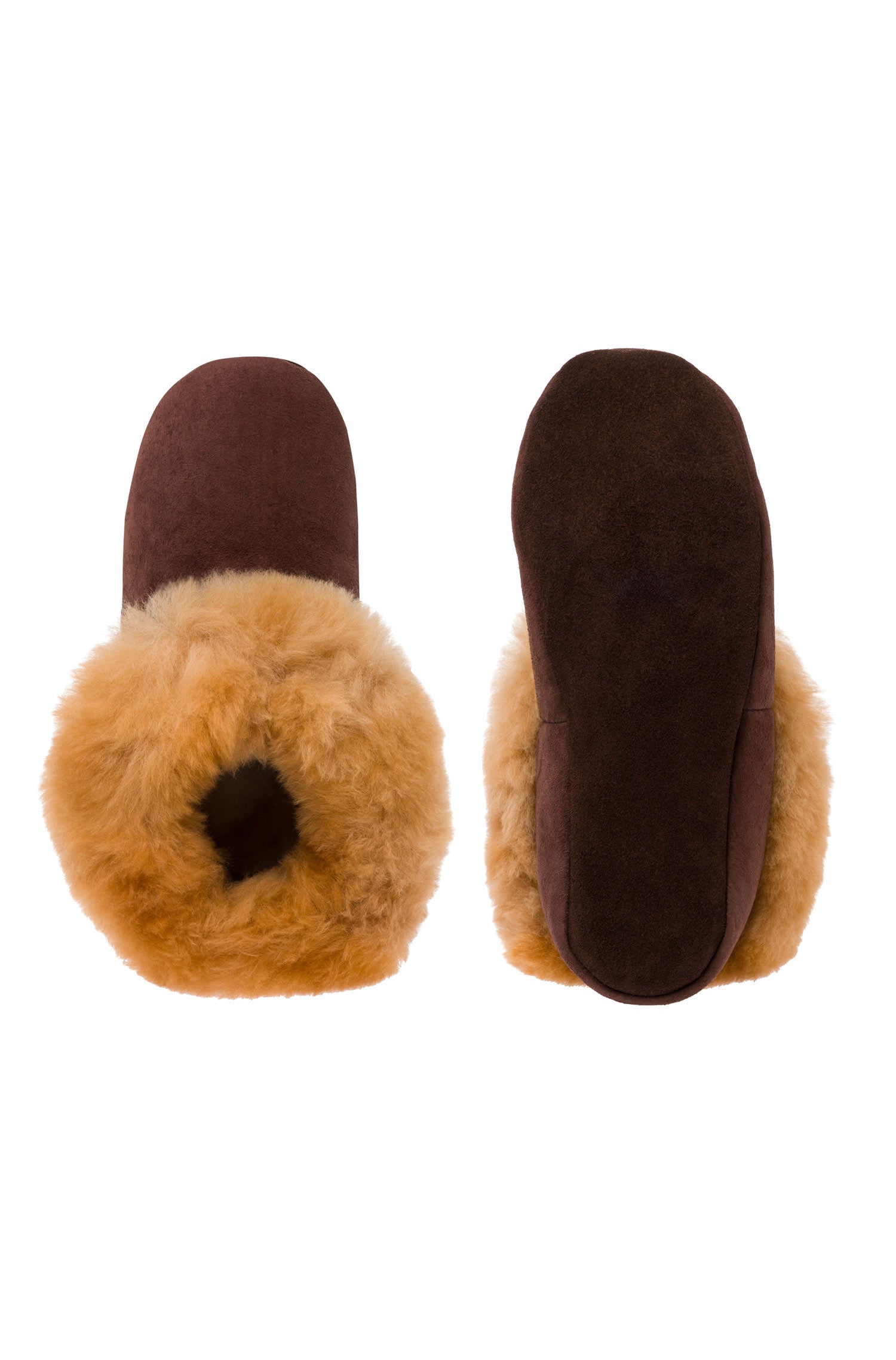 Alpaka Pantoffeln FELL-braun