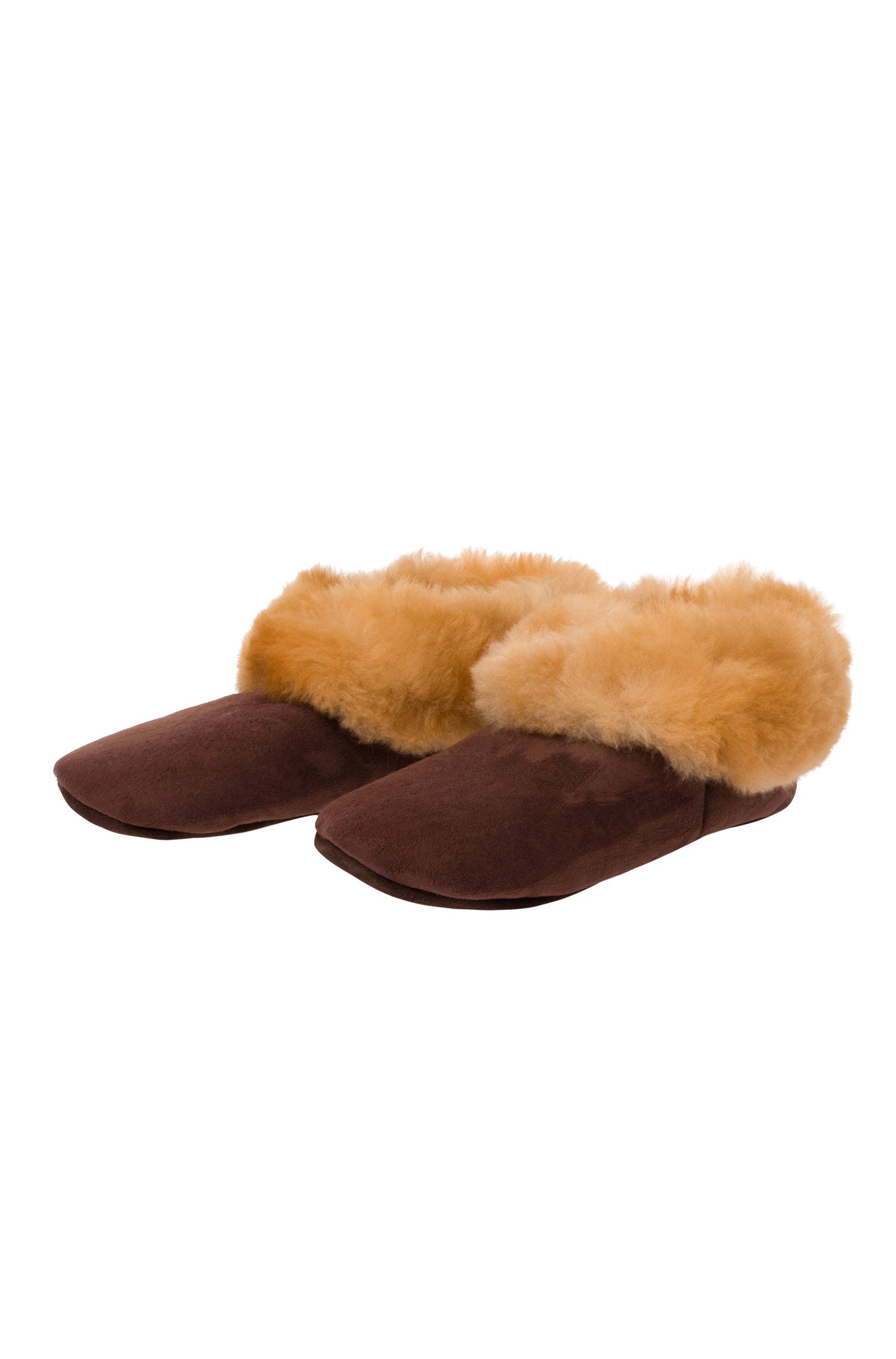 Alpaka Pantoffeln FELL-braun