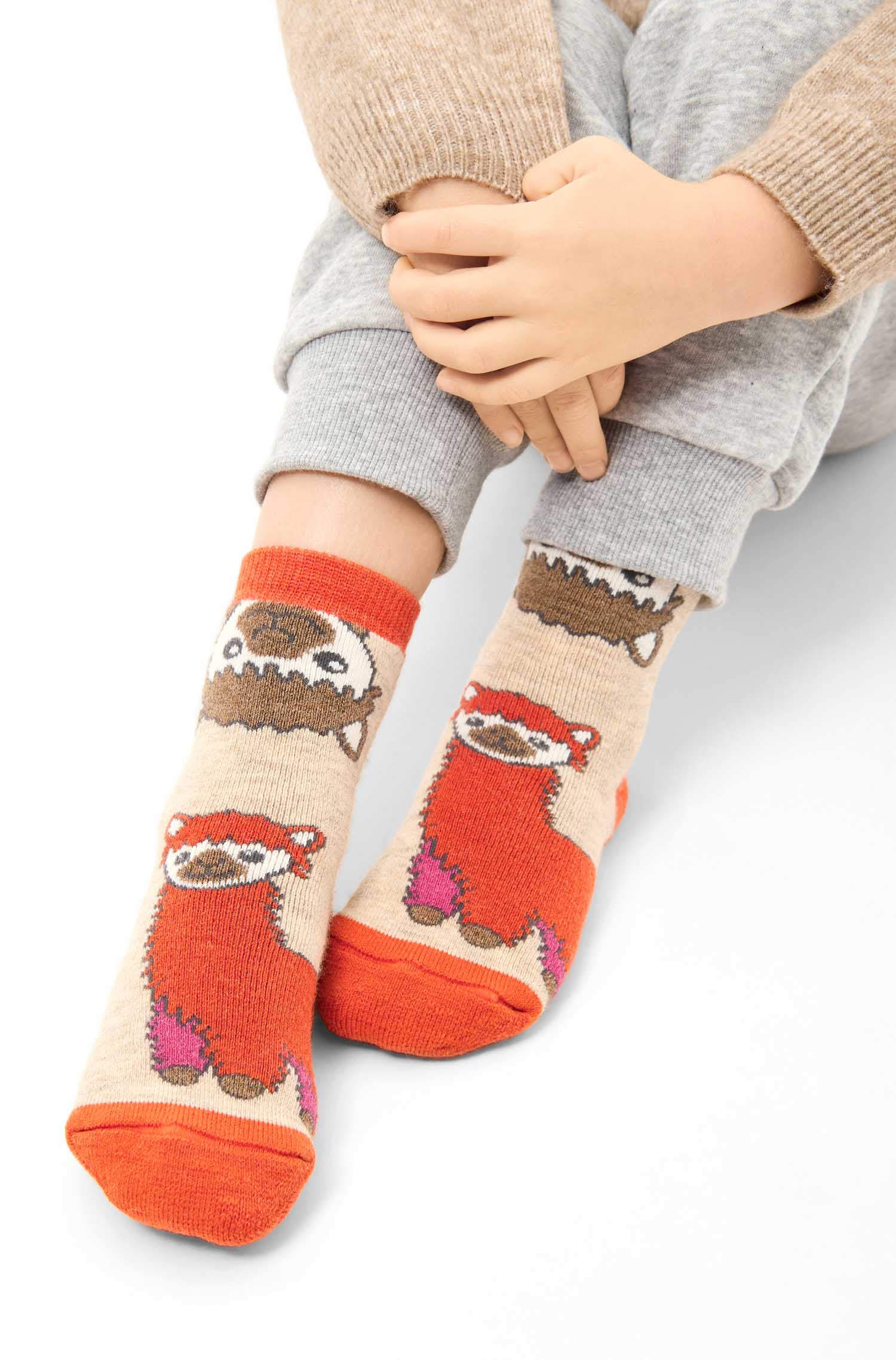 Alpaka Socken ABS | 6er-Pack-orange