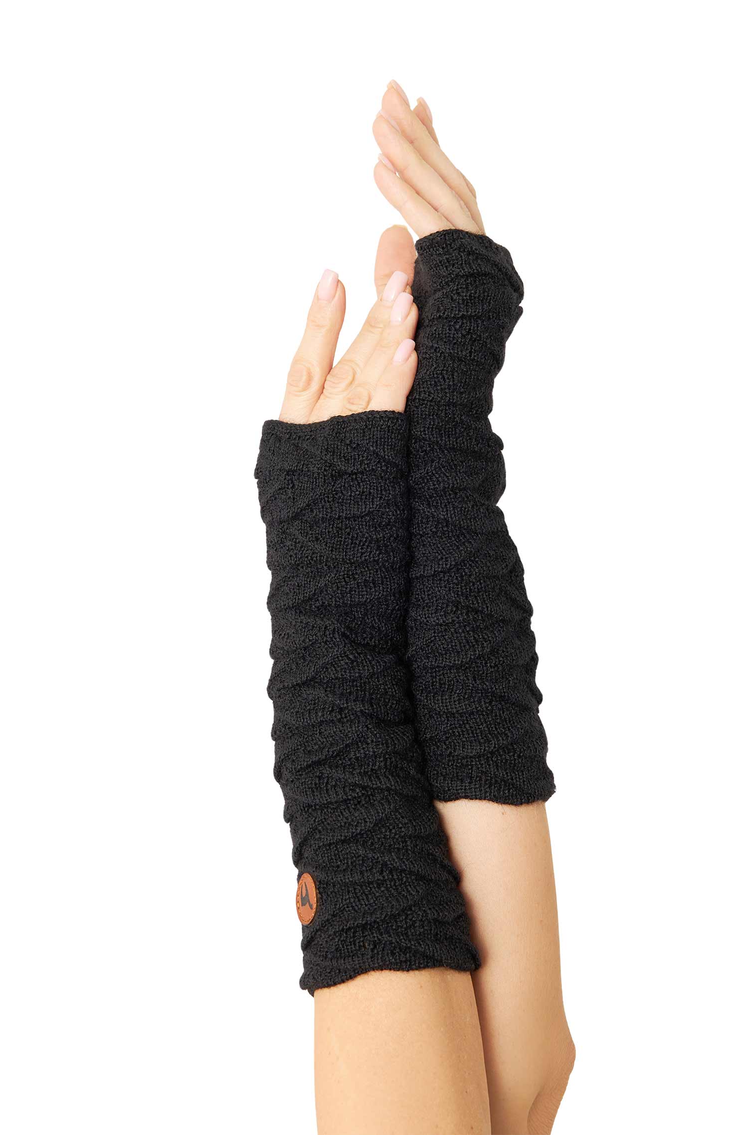 Alpaka Armstulpen BIESEN-schwarz