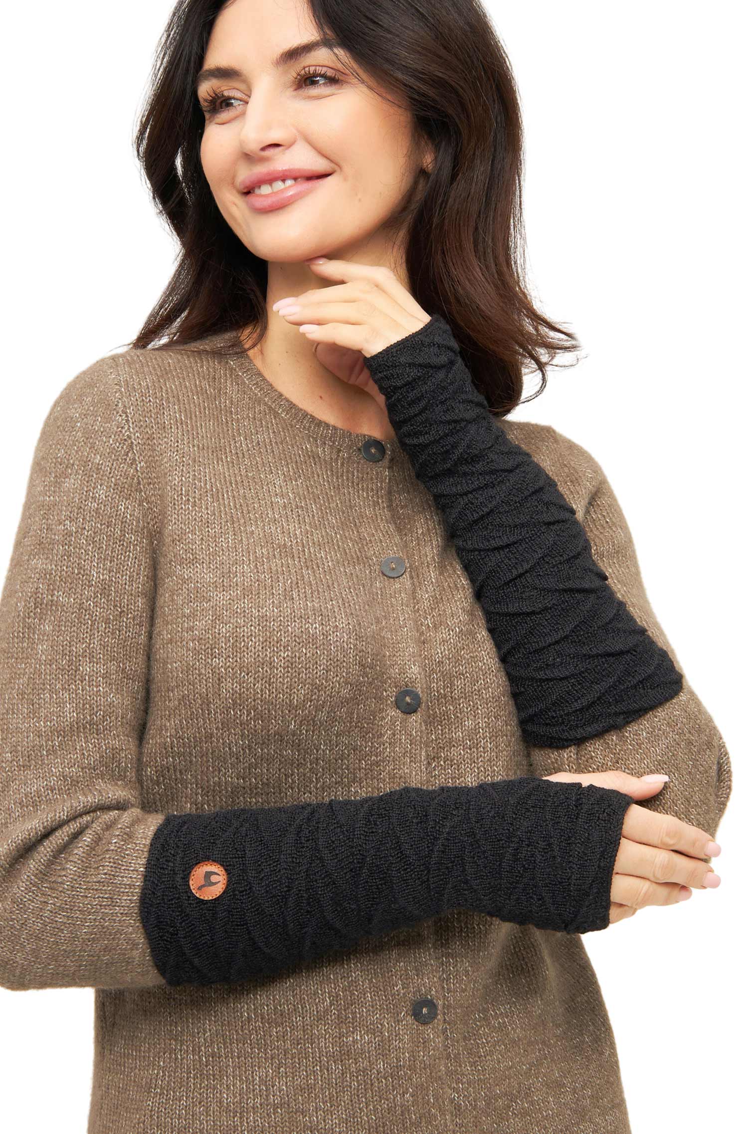 Alpaka Armstulpen BIESEN-schwarz