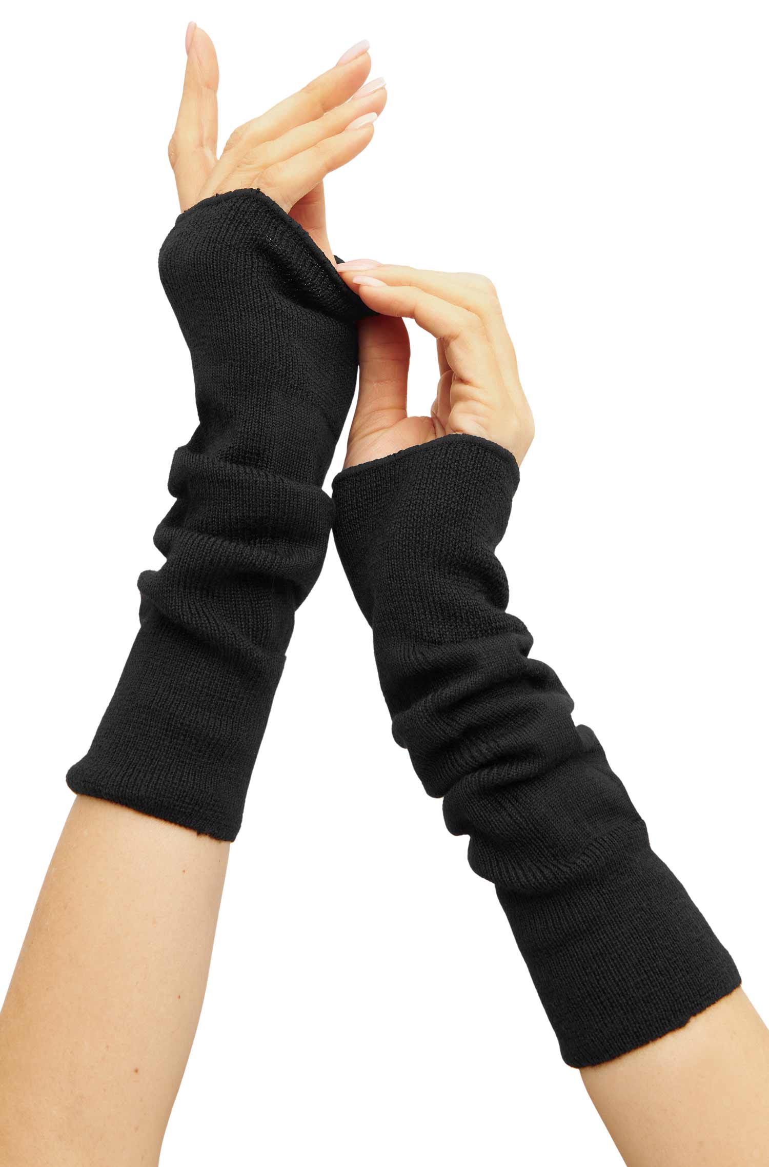 Alpaka Gelenkwärmer THERMO-schwarz