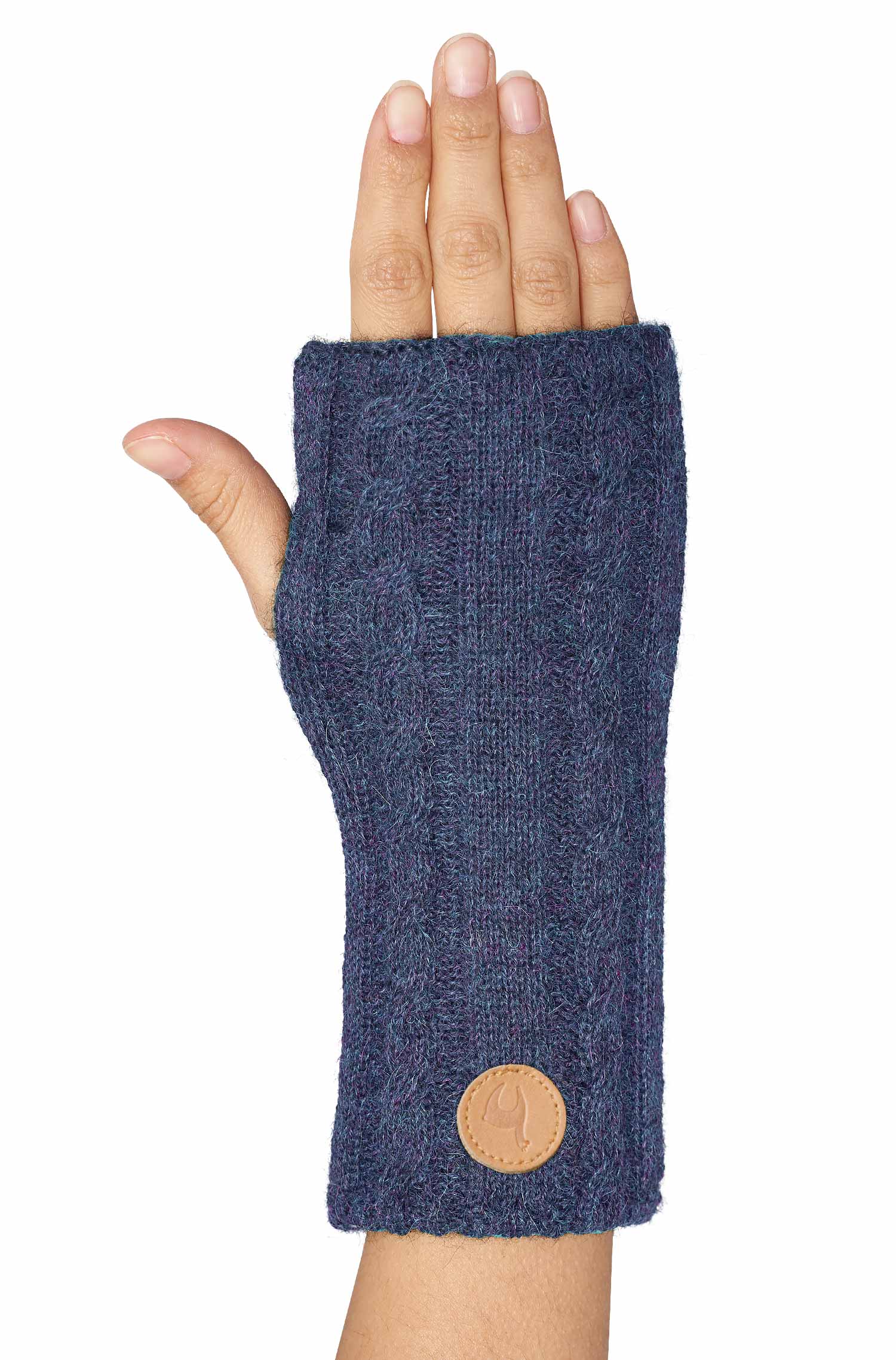 Alpaka Pulswärmer SUAVE-blau