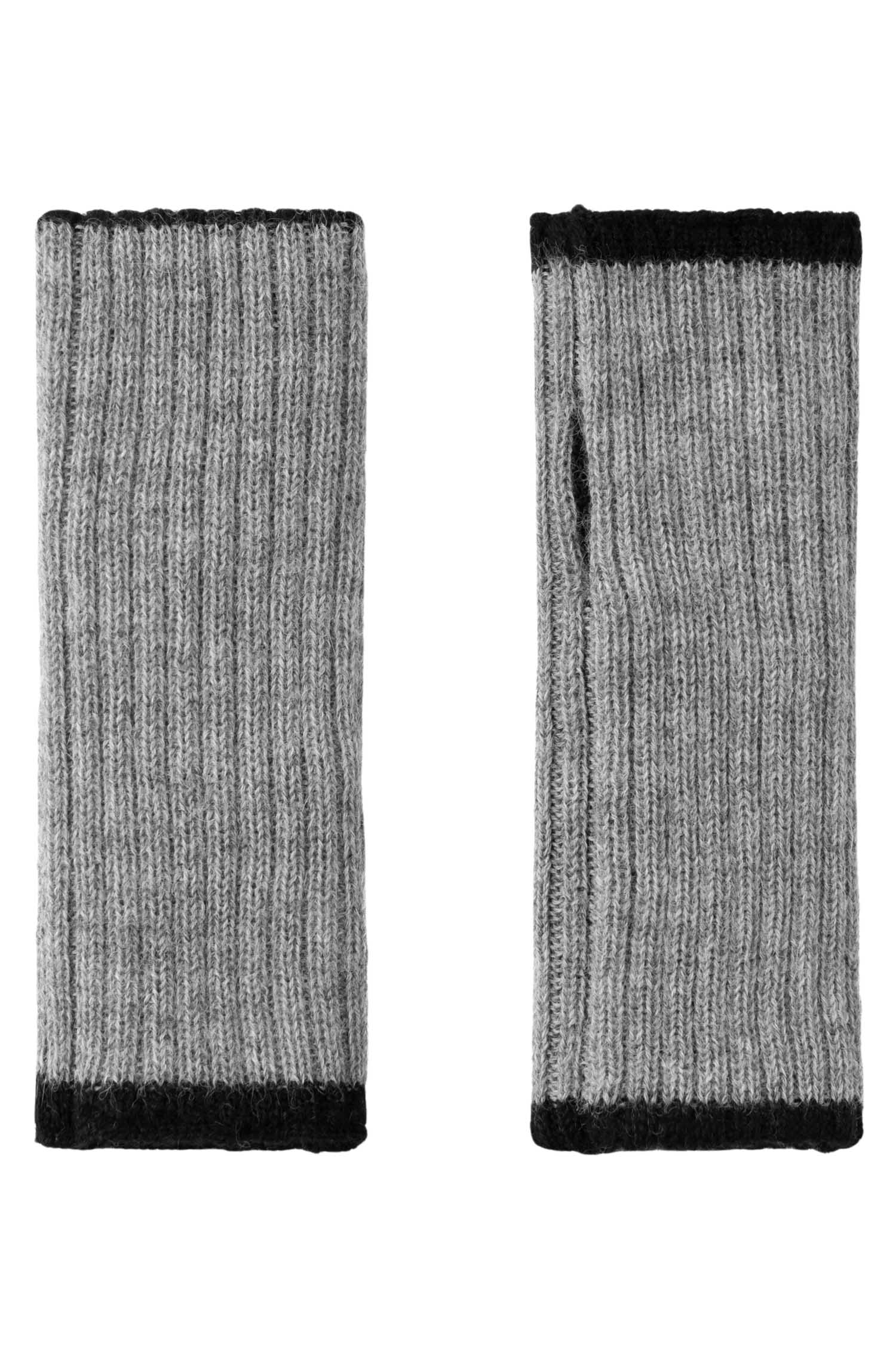 Alpaka Pulswärmer SUAVE-schwarz/silber