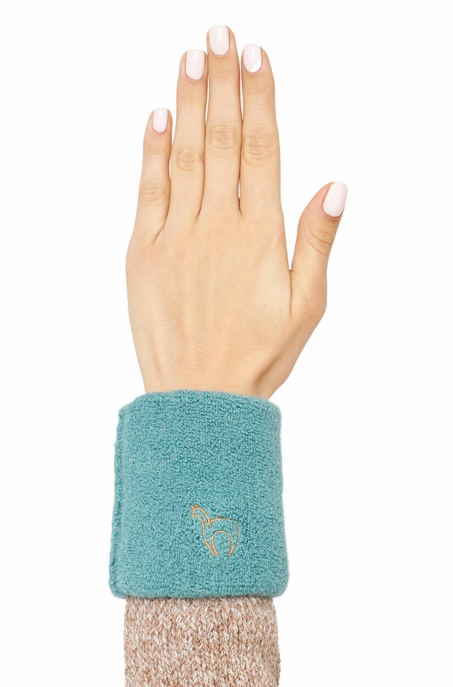 Alpaka Pulswärmer STRETCH-mint
