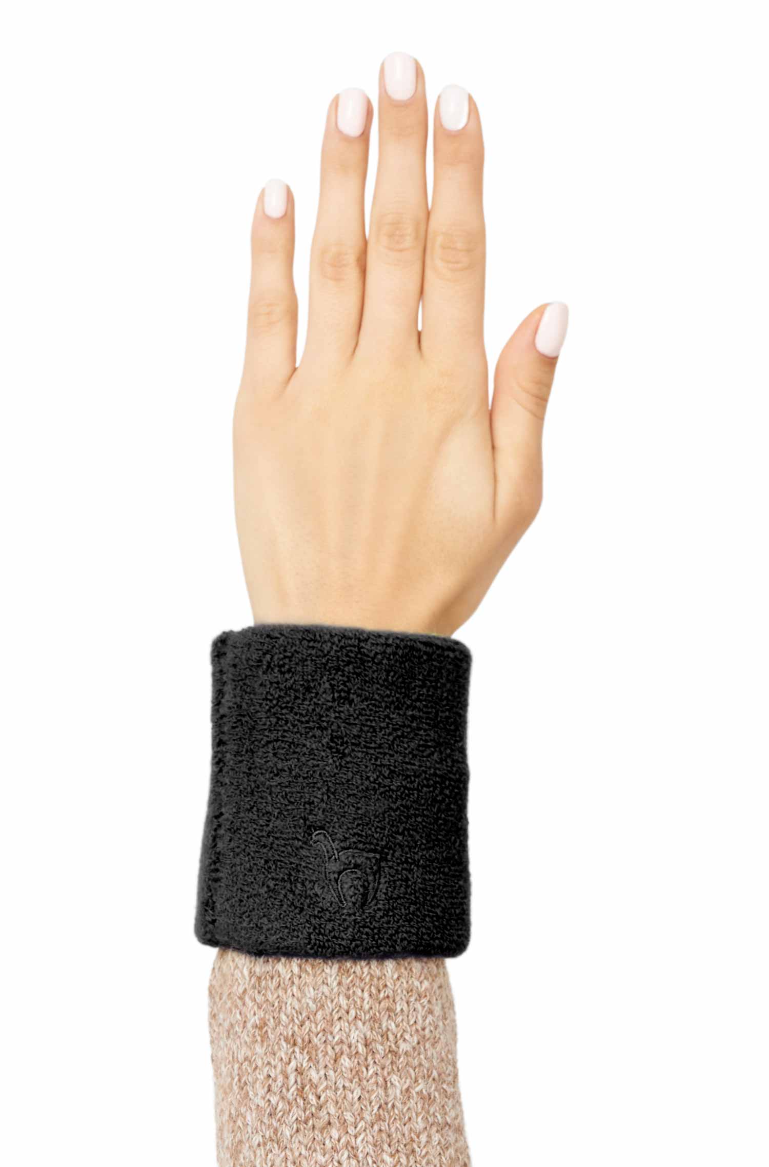 Alpaka Pulswärmer STRETCH-schwarz