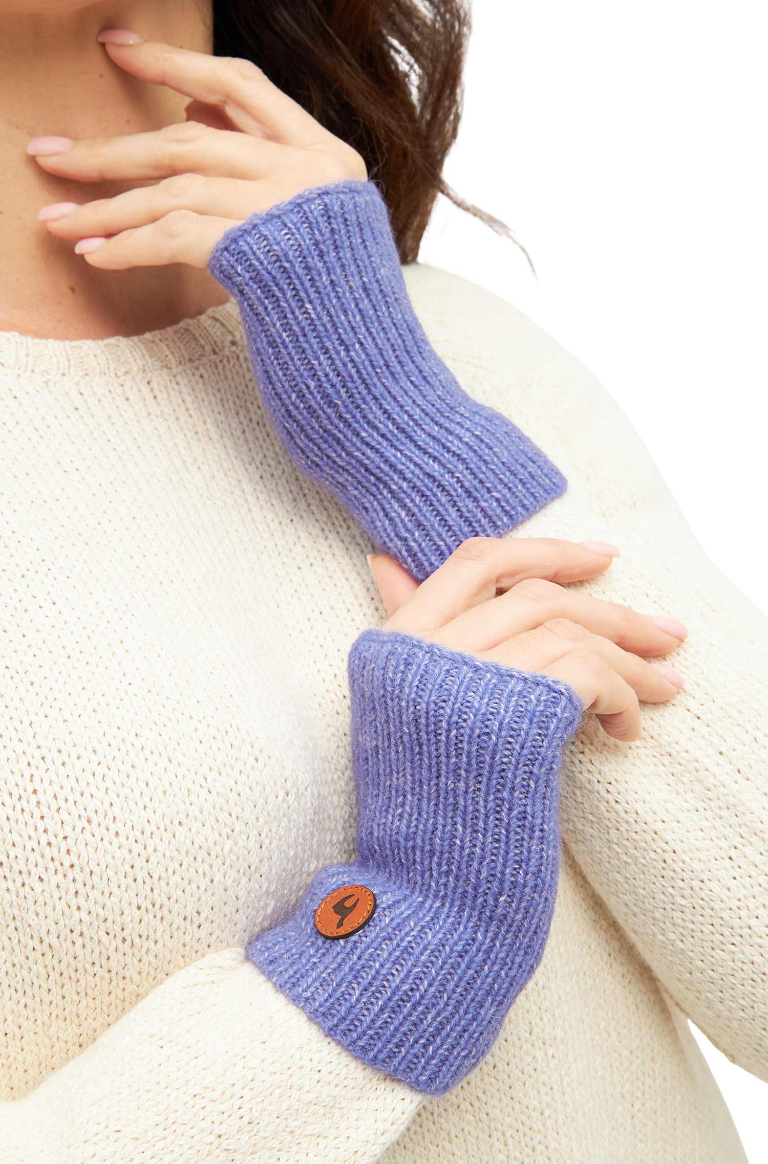 Alpaka Pulswärmer PACA-kornblume