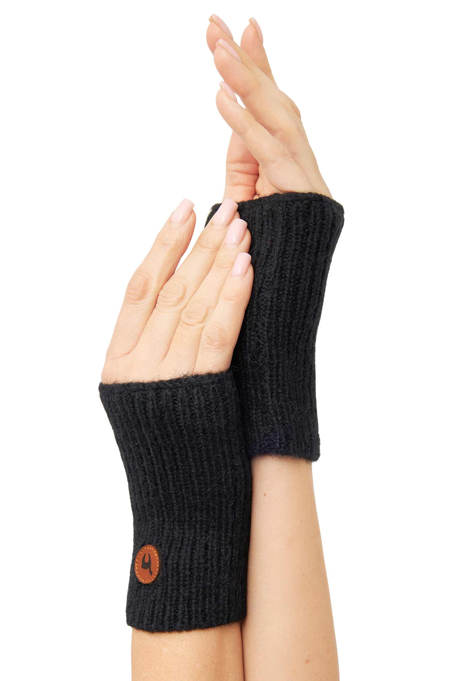 Alpaka Pulswärmer PACA-schwarz