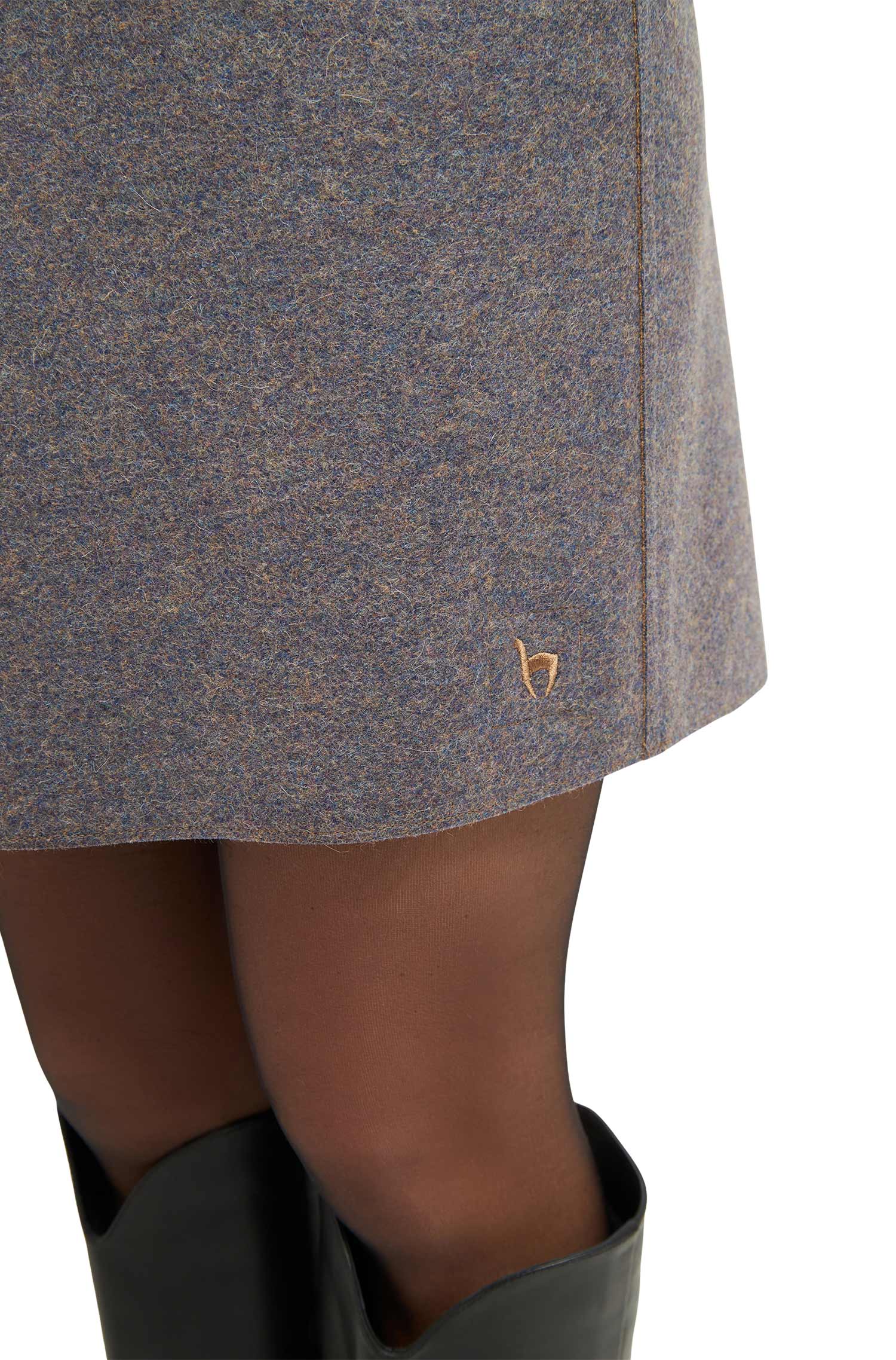 Alpaka Minirock COSTA | wendbar-sandstein/grau